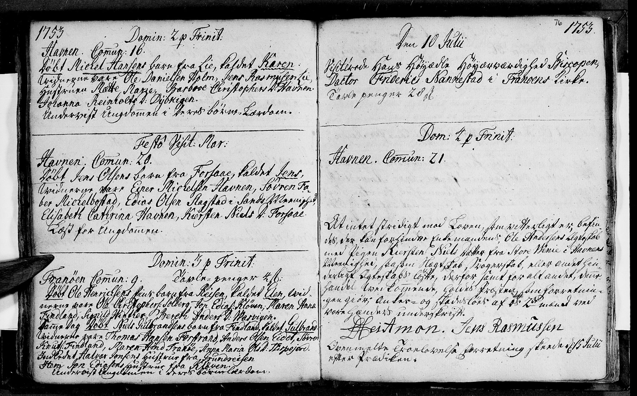 Ibestad sokneprestembete, SATØ/S-0077/H/Ha/Haa/L0001kirke: Parish register (official) no. 1, 1744-1757, p. 76