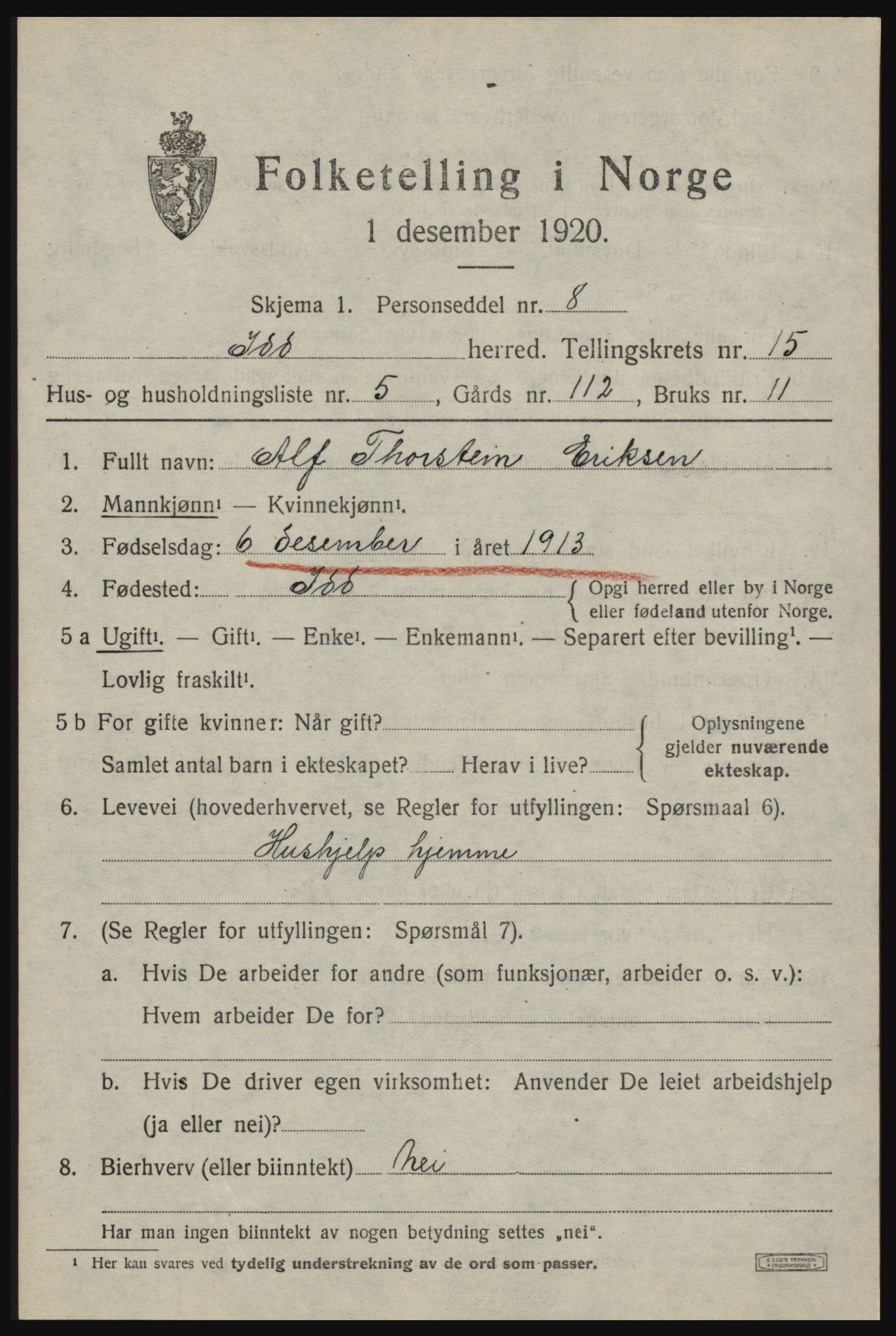 SAO, 1920 census for Idd, 1920, p. 13739