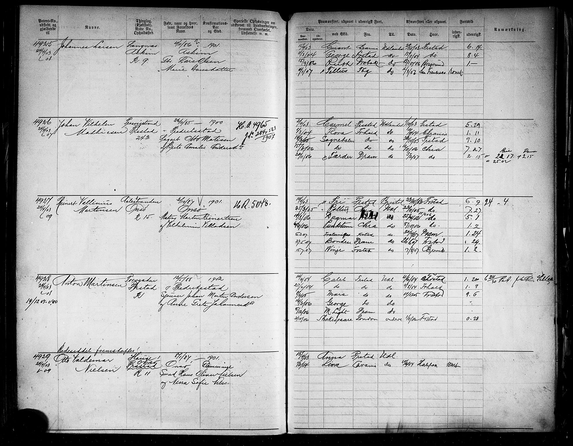 Fredrikstad mønstringskontor, AV/SAO-A-10569b/F/Fc/Fca/L0008: Annotasjonsrulle, 1898-1916, p. 196