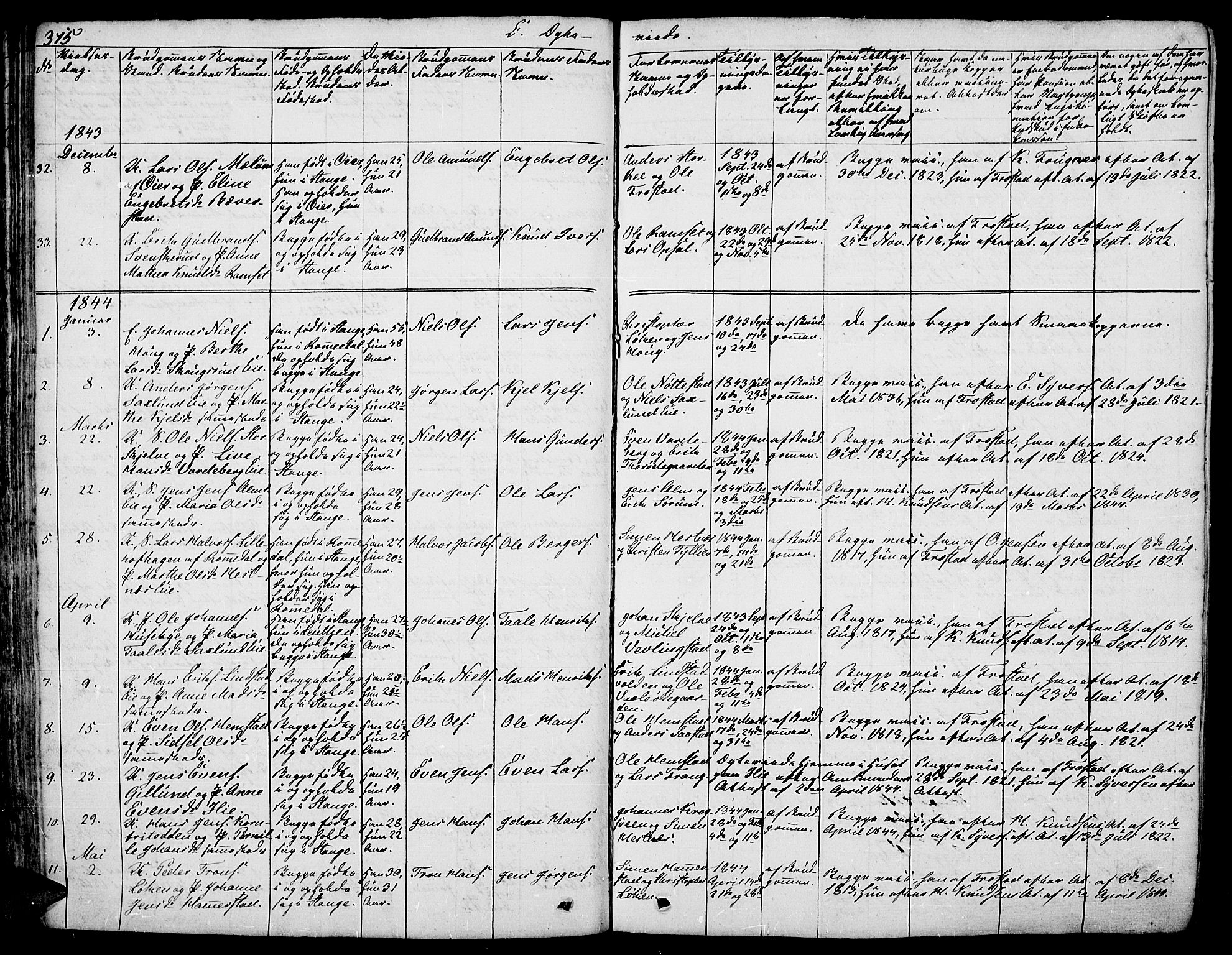 Stange prestekontor, SAH/PREST-002/L/L0003: Parish register (copy) no. 3, 1840-1864, p. 315