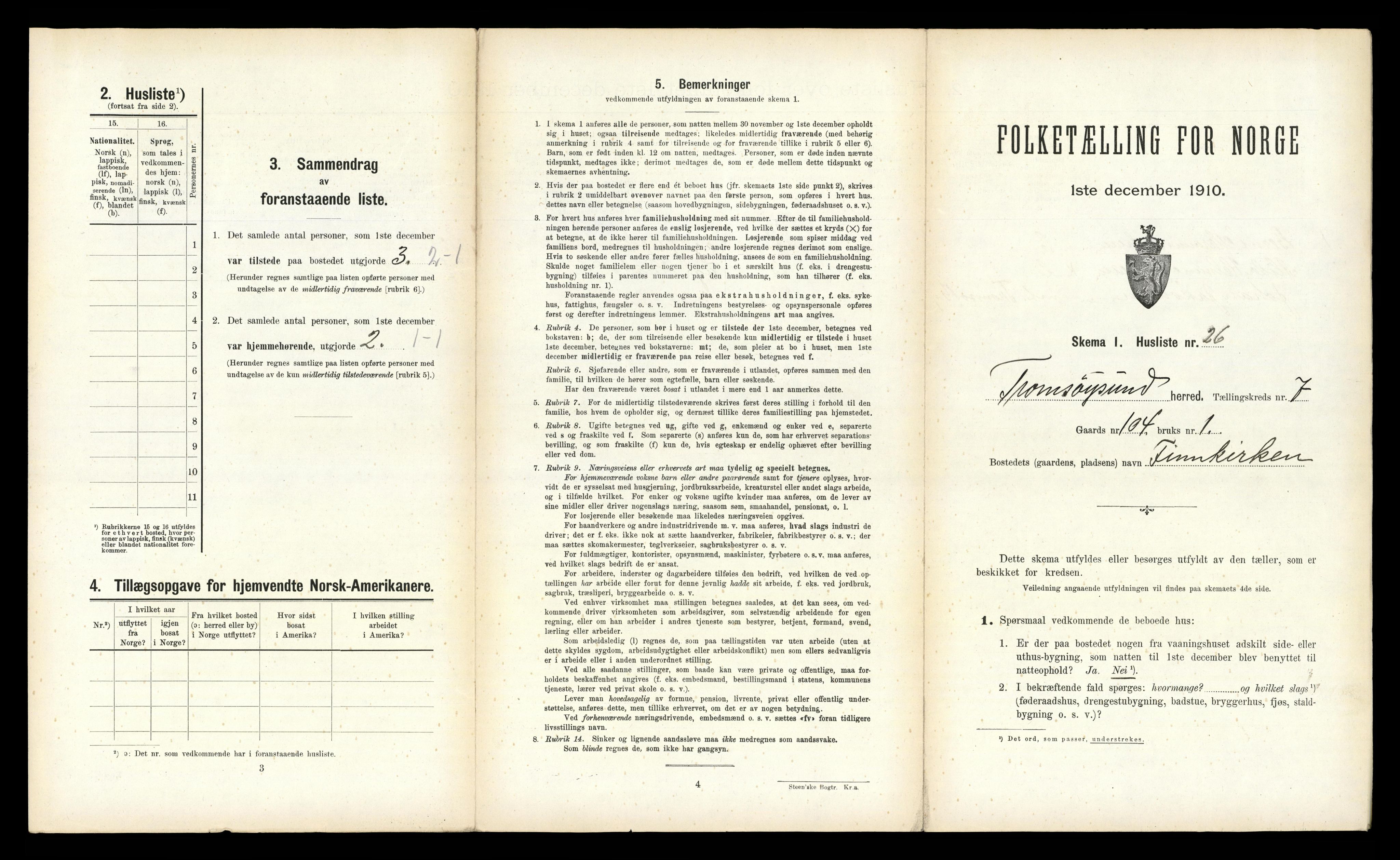 RA, 1910 census for Tromsøysund, 1910, p. 1375