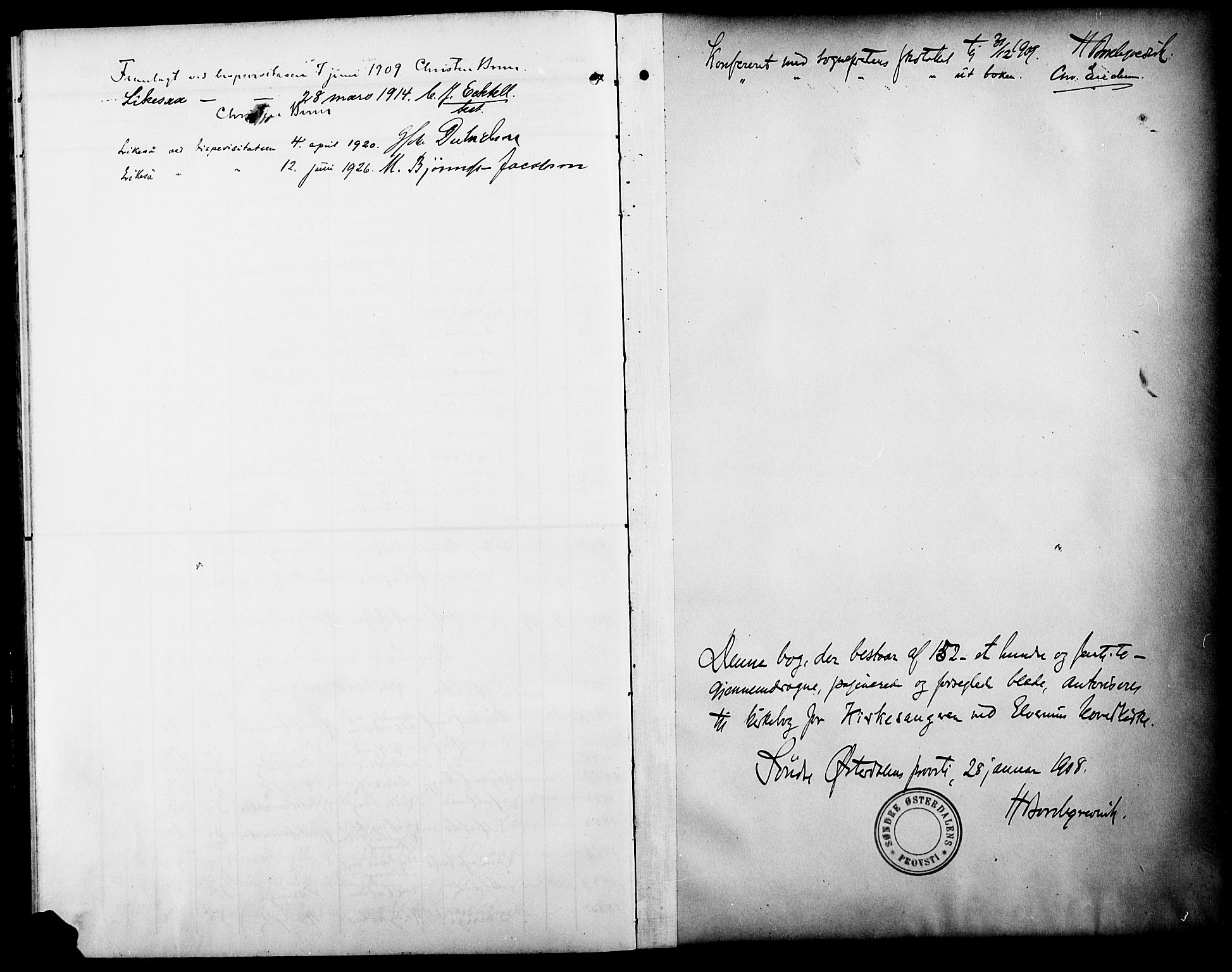 Elverum prestekontor, SAH/PREST-044/H/Ha/Hab/L0009: Parish register (copy) no. 9, 1908-1921