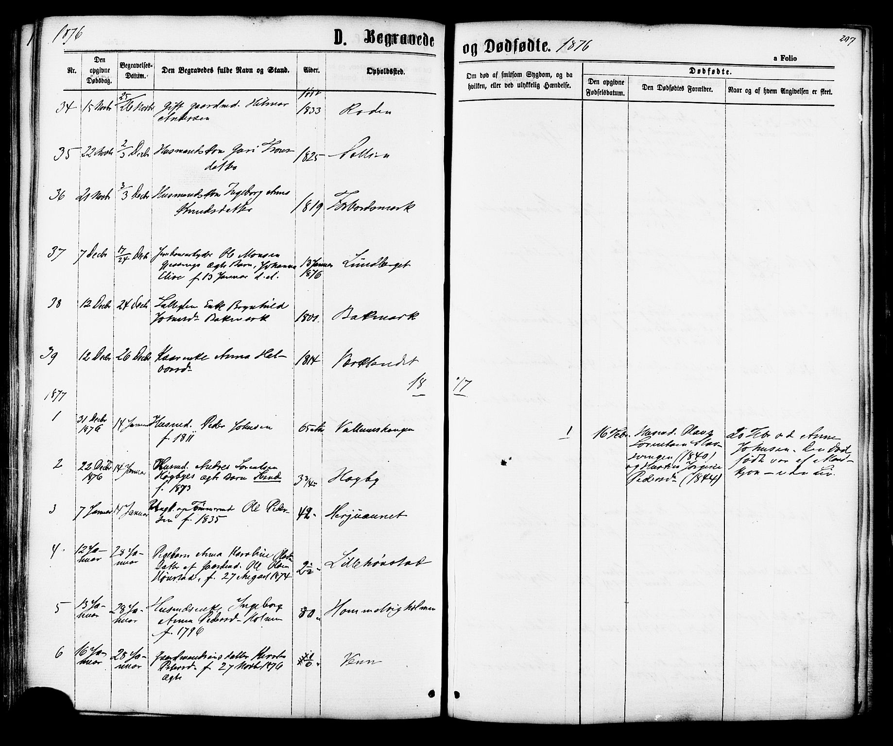 Ministerialprotokoller, klokkerbøker og fødselsregistre - Sør-Trøndelag, SAT/A-1456/616/L0409: Parish register (official) no. 616A06, 1865-1877, p. 207