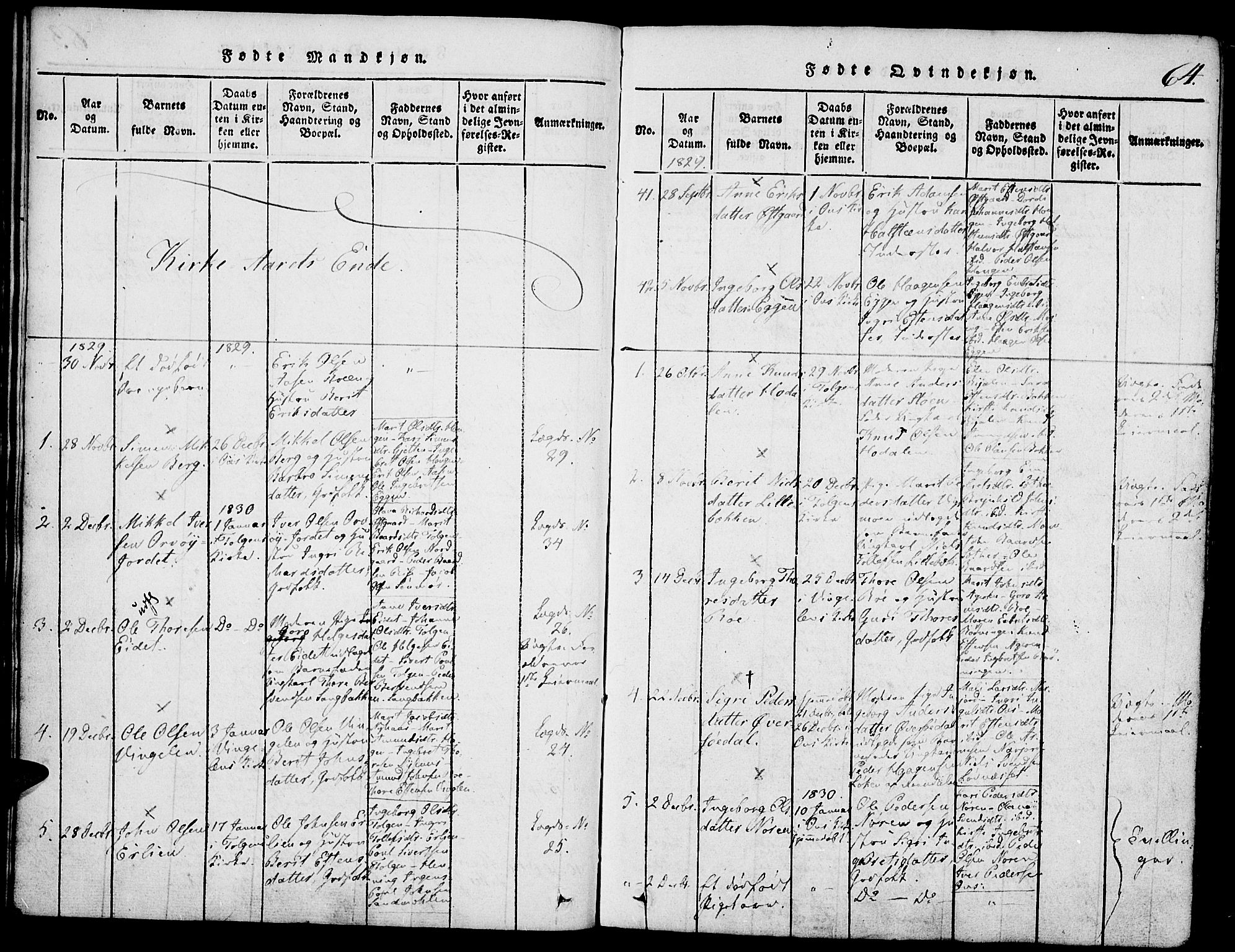Tolga prestekontor, SAH/PREST-062/K/L0004: Parish register (official) no. 4, 1815-1836, p. 64