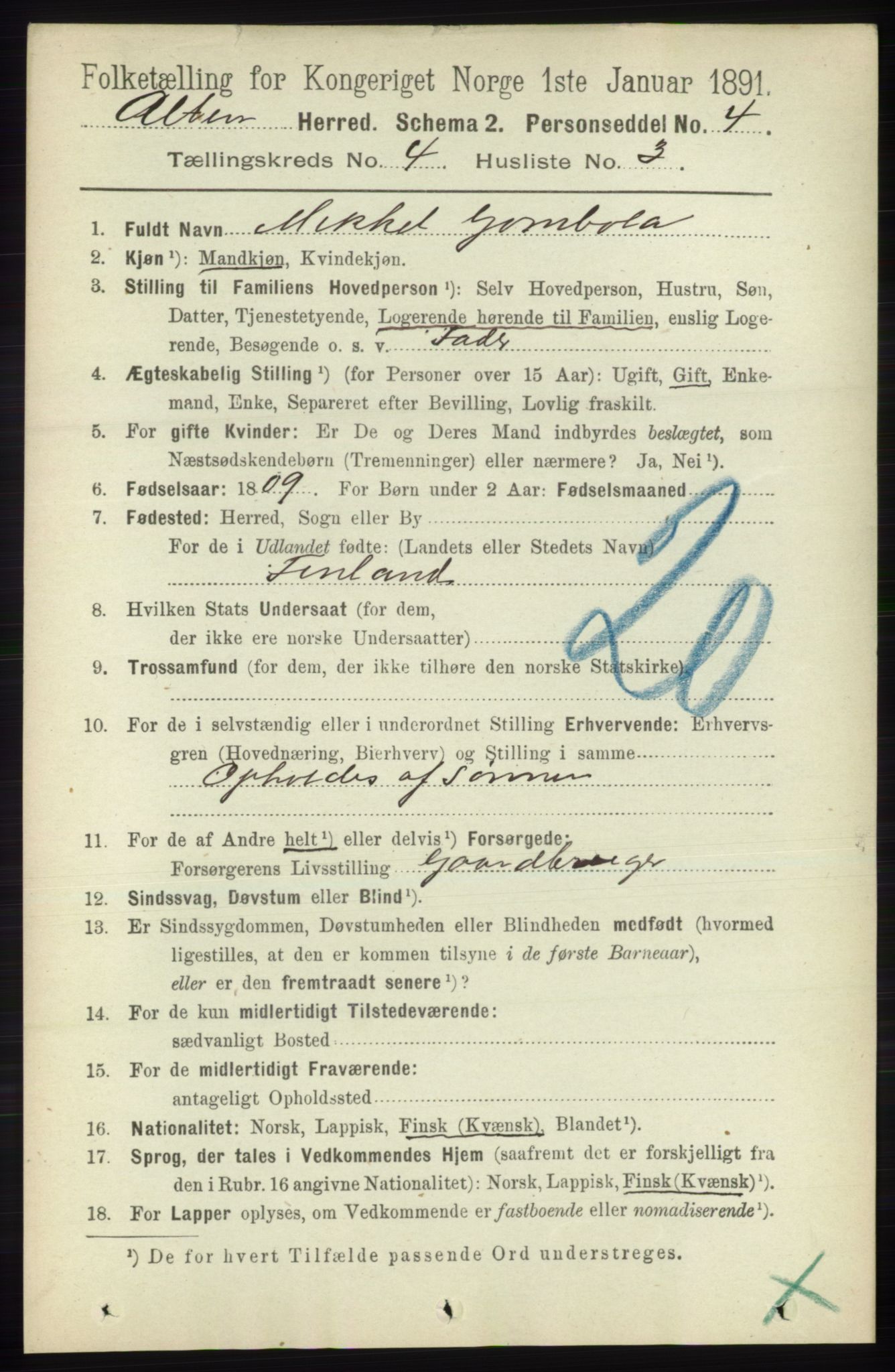 RA, 1891 census for 2012 Alta, 1891, p. 1374