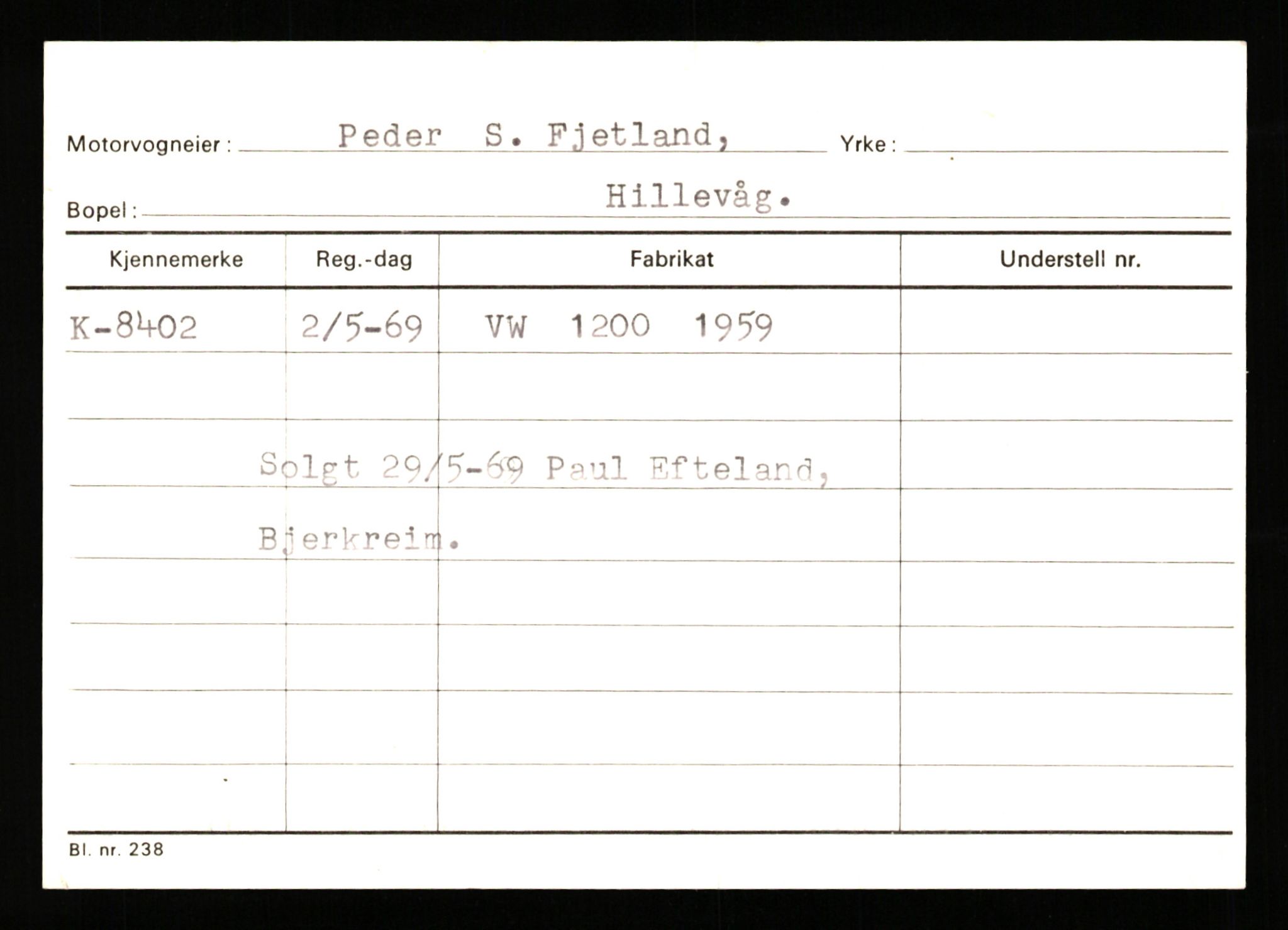 Stavanger trafikkstasjon, AV/SAST-A-101942/0/G/L0002: Registreringsnummer: 5791 - 10405, 1930-1971, p. 1535