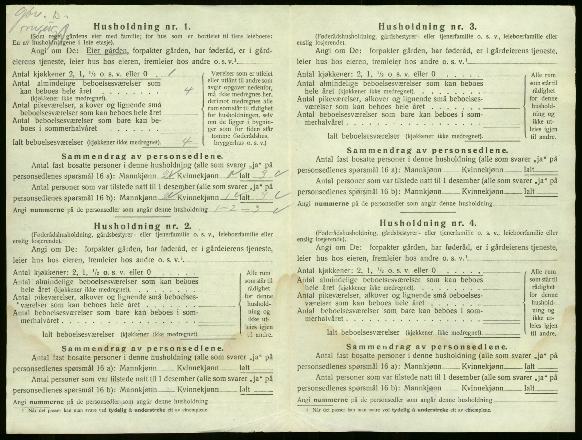 SAKO, 1920 census for Sande, 1920, p. 44