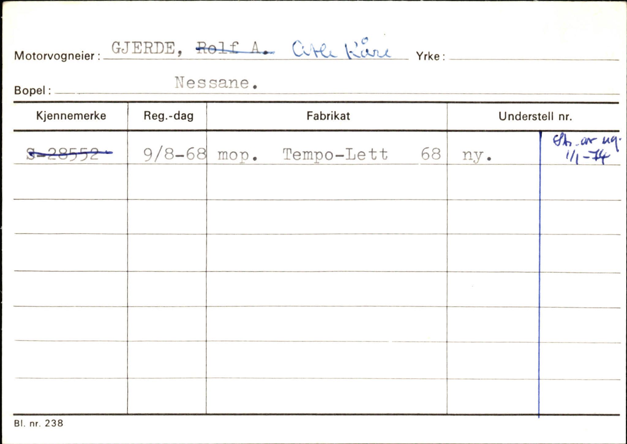 Statens vegvesen, Sogn og Fjordane vegkontor, AV/SAB-A-5301/4/F/L0132: Eigarregister Askvoll A-Å. Balestrand A-Å, 1945-1975, p. 1753