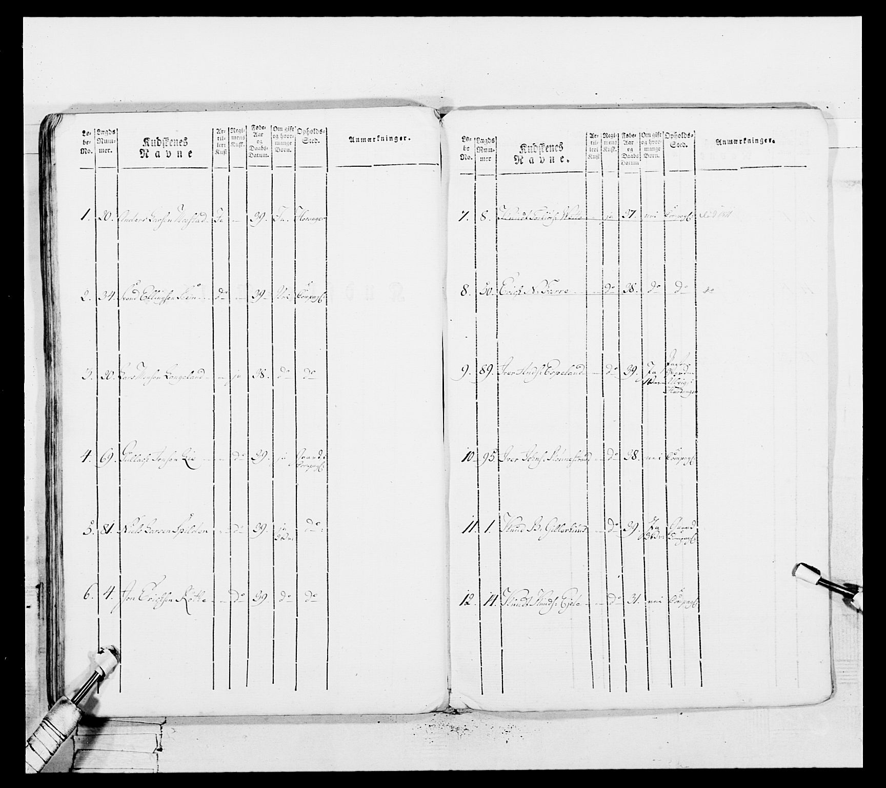 Generalitets- og kommissariatskollegiet, Det kongelige norske kommissariatskollegium, AV/RA-EA-5420/E/Eh/L0100: Bergenhusiske skarpskytterbataljon, 1812, p. 347