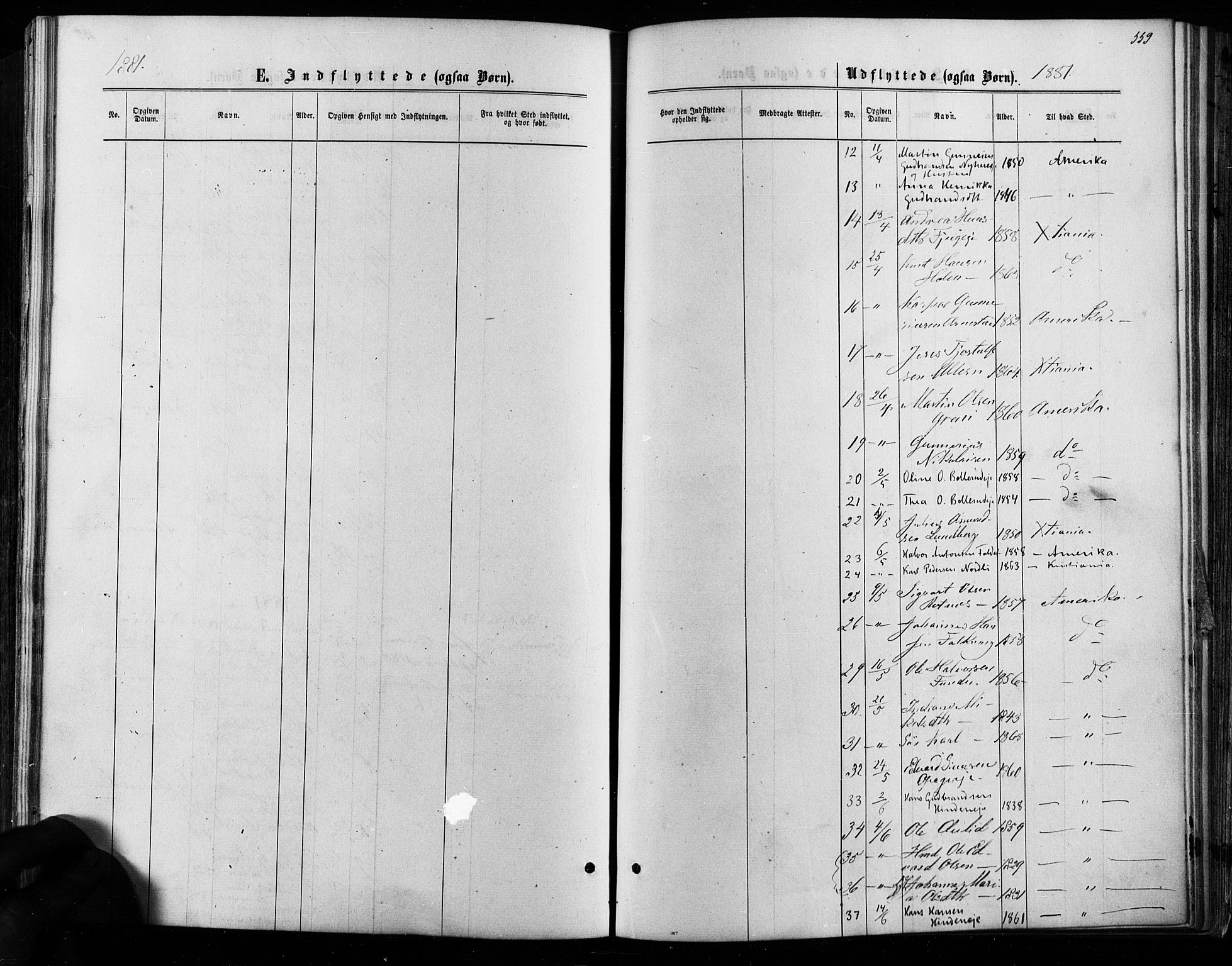 Nes prestekontor Kirkebøker, AV/SAO-A-10410/F/Fa/L0009: Parish register (official) no. I 9, 1875-1882, p. 559