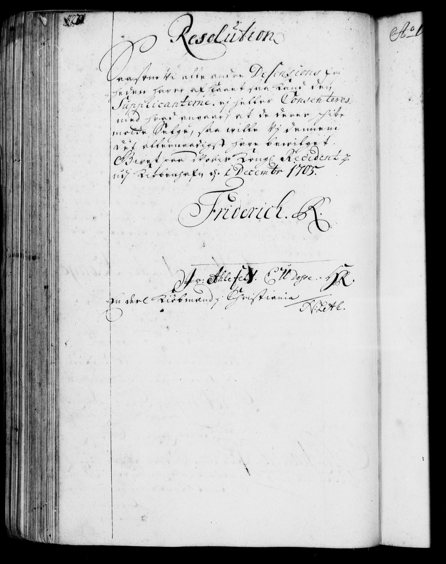 Rentekammeret, Kammerkanselliet, RA/EA-3111/G/Gf/Gfa/L0001: Resolusjonsprotokoll med register (merket RK 52.1), 1695-1706, p. 322