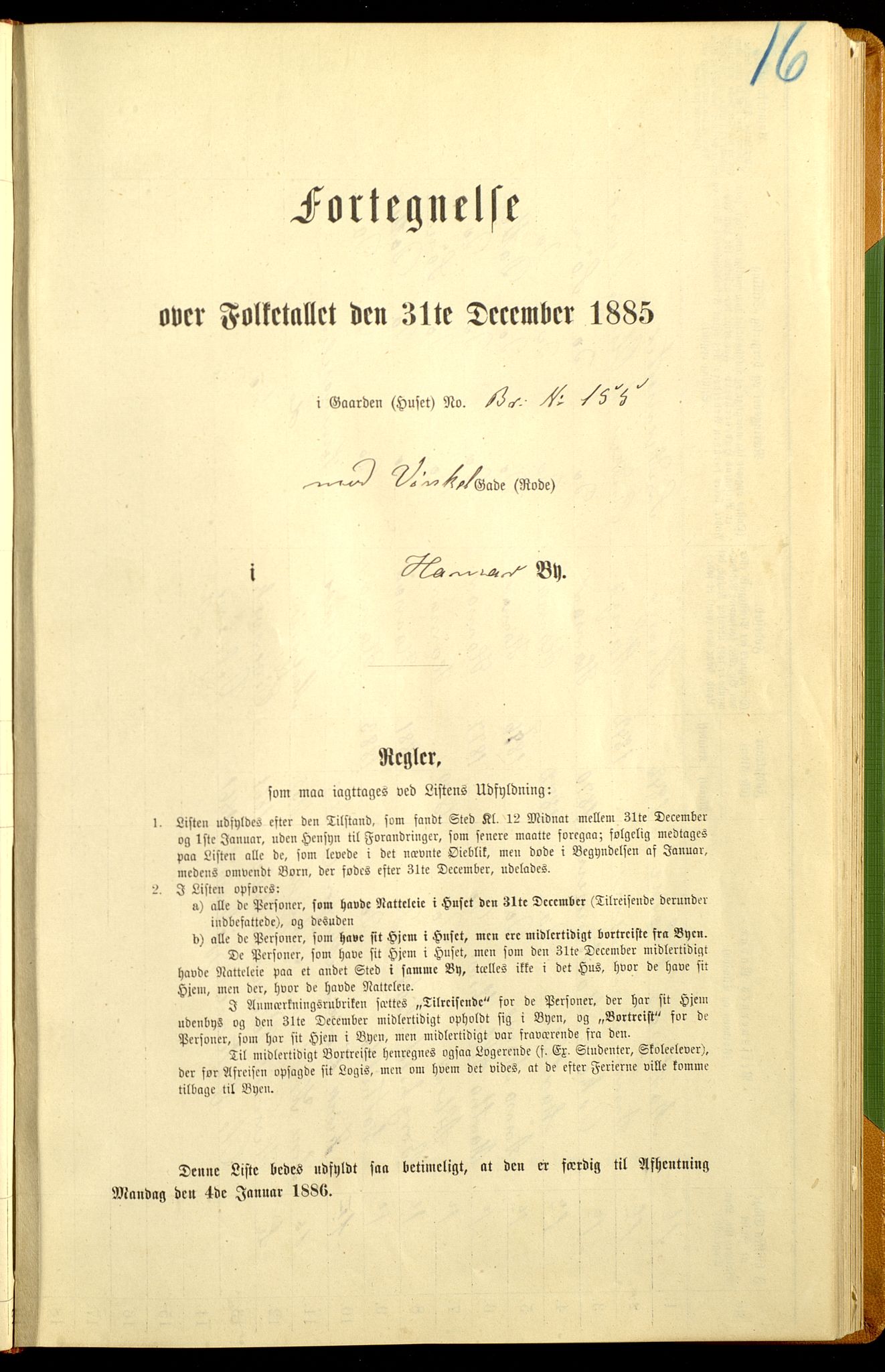 SAH, 1885 census for 0401 Hamar, 1885, p. 41