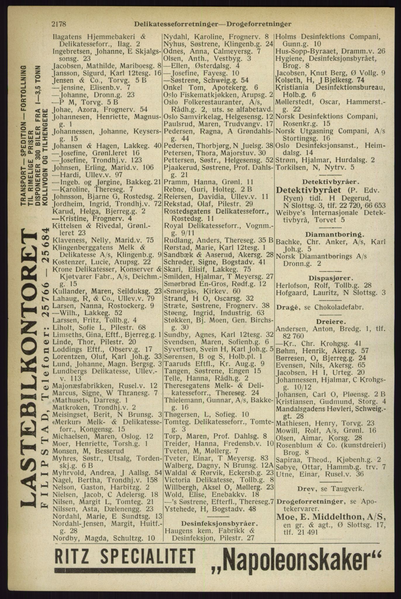 Kristiania/Oslo adressebok, PUBL/-, 1933, p. 2178