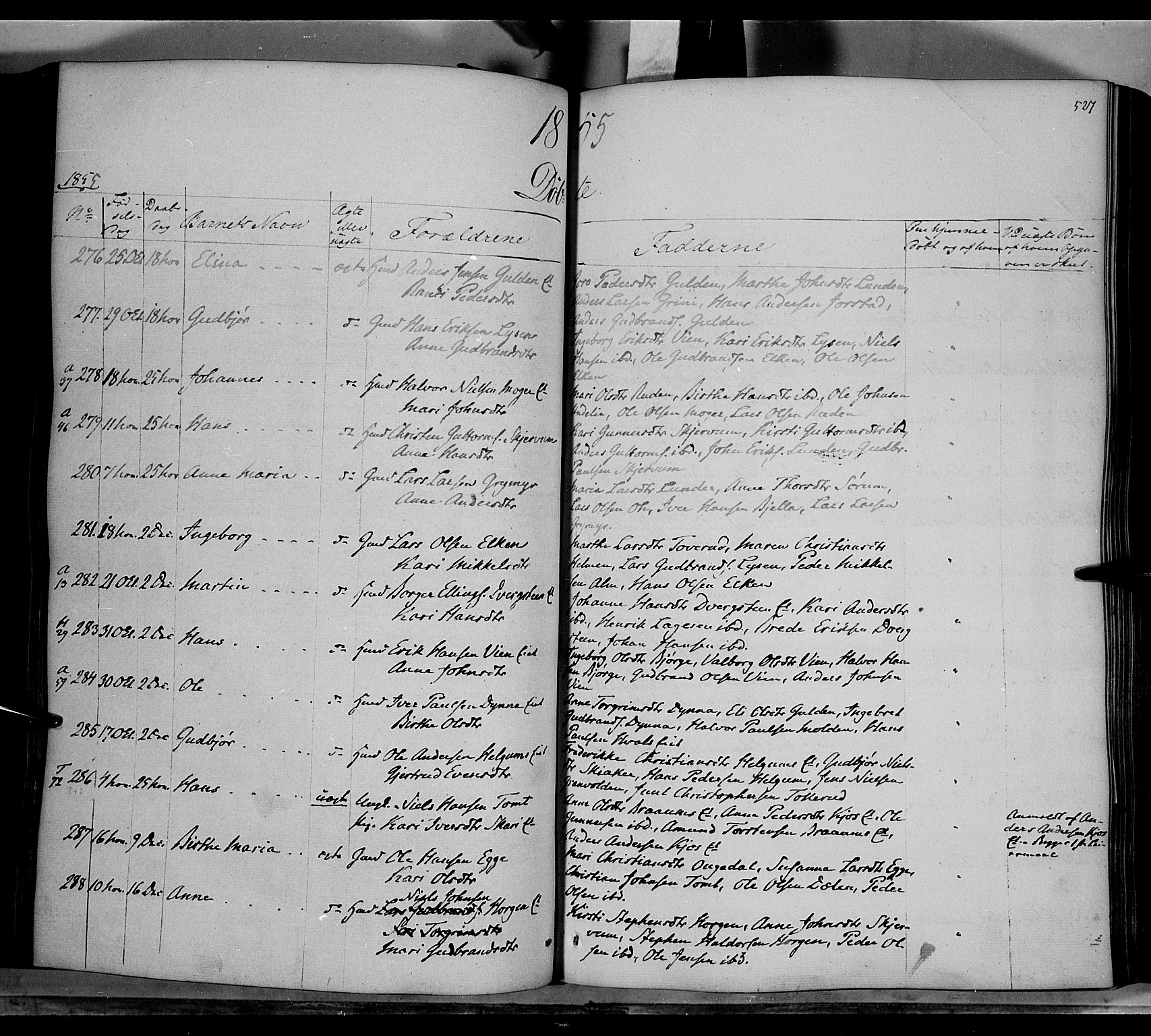 Gran prestekontor, AV/SAH-PREST-112/H/Ha/Haa/L0011: Parish register (official) no. 11, 1842-1856, p. 526-527