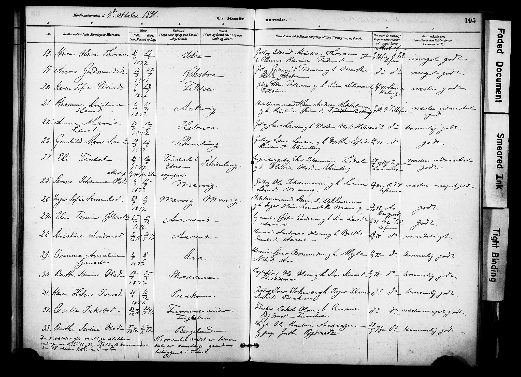 Jelsa sokneprestkontor, SAST/A-101842/01/IV: Parish register (official) no. A 10, 1884-1906, p. 105
