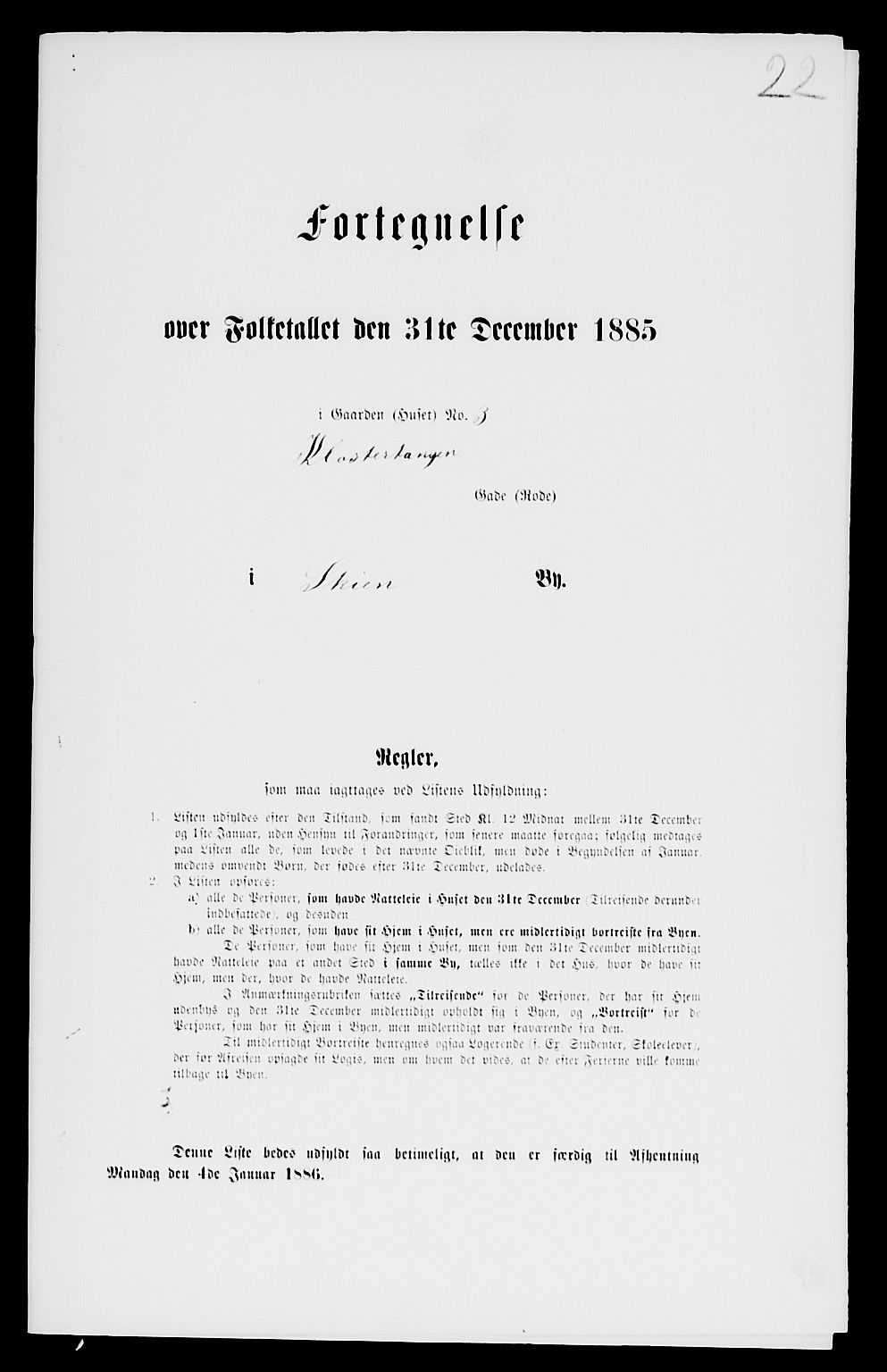 SAKO, 1885 census for 0806 Skien, 1885, p. 44