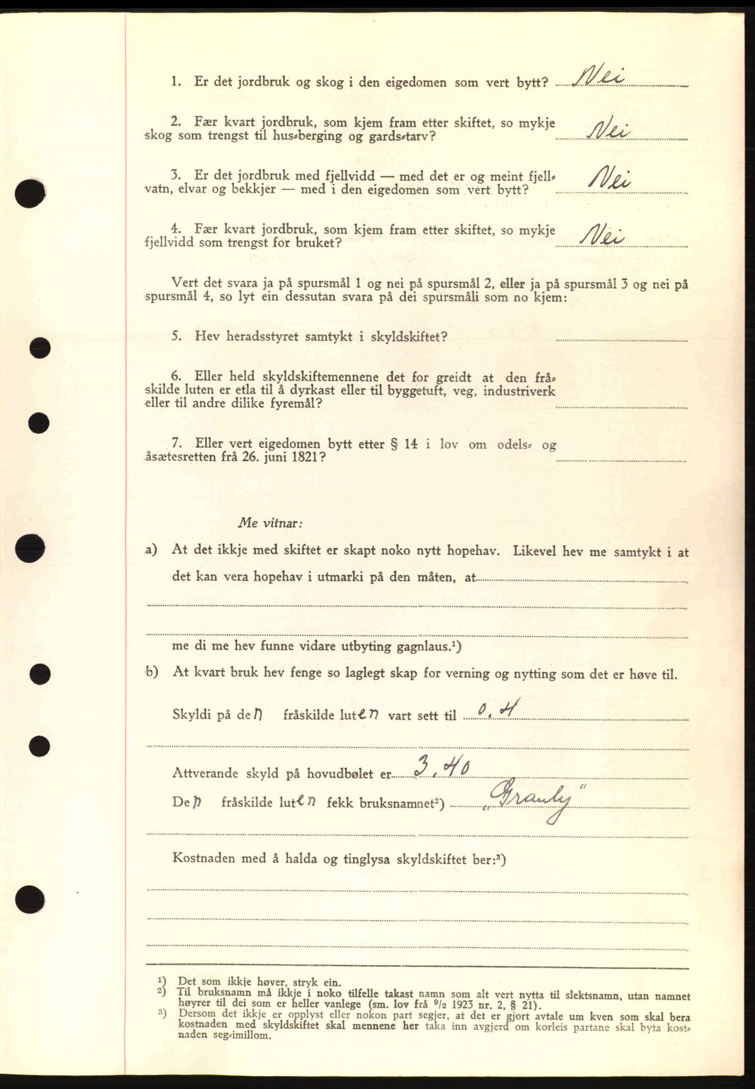 Nordre Sunnmøre sorenskriveri, AV/SAT-A-0006/1/2/2C/2Ca: Mortgage book no. A13, 1942-1942, Diary no: : 825/1942