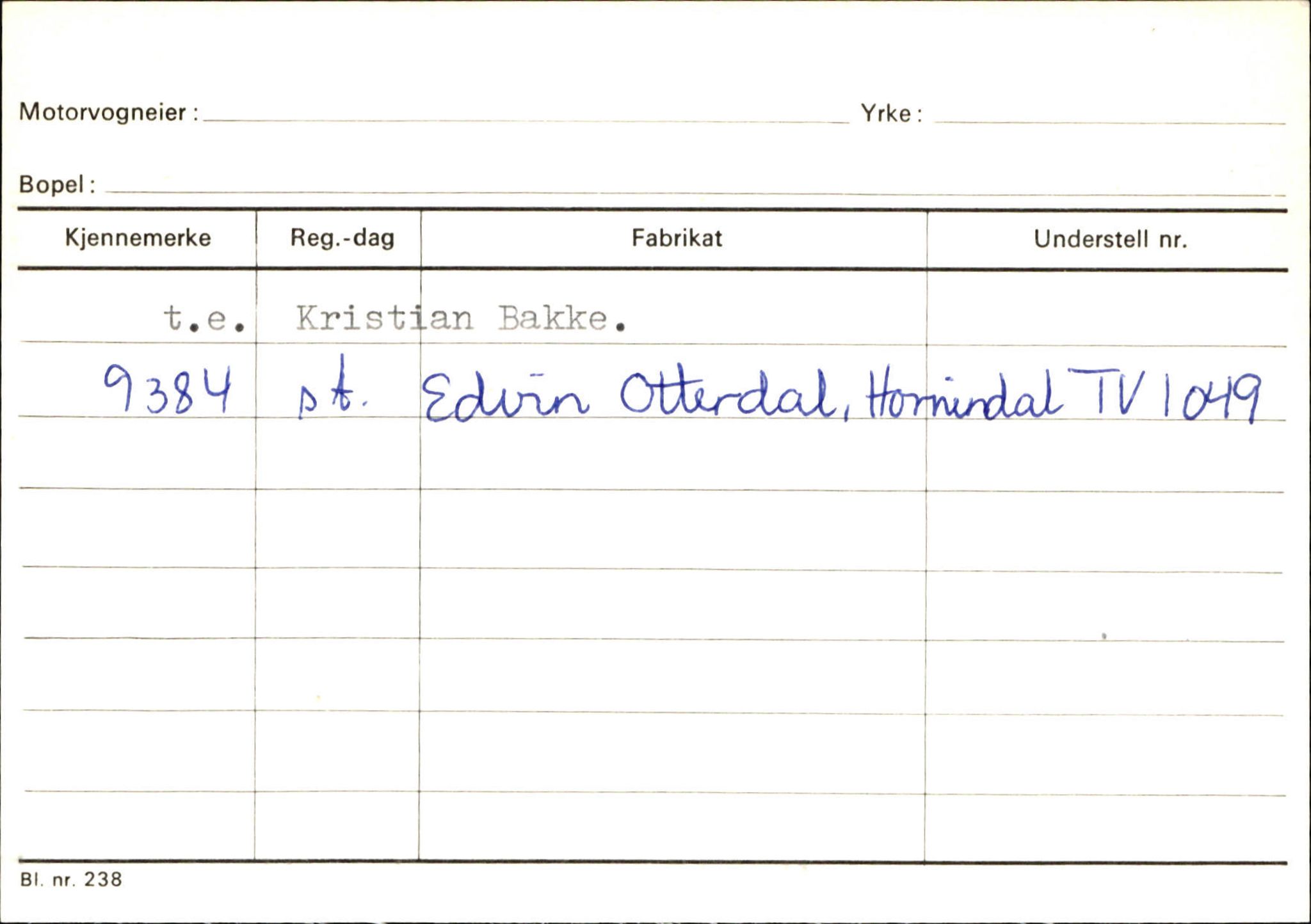 Statens vegvesen, Sogn og Fjordane vegkontor, AV/SAB-A-5301/4/F/L0131: Eigarregister Høyanger P-Å. Stryn S-Å, 1945-1975, p. 1213