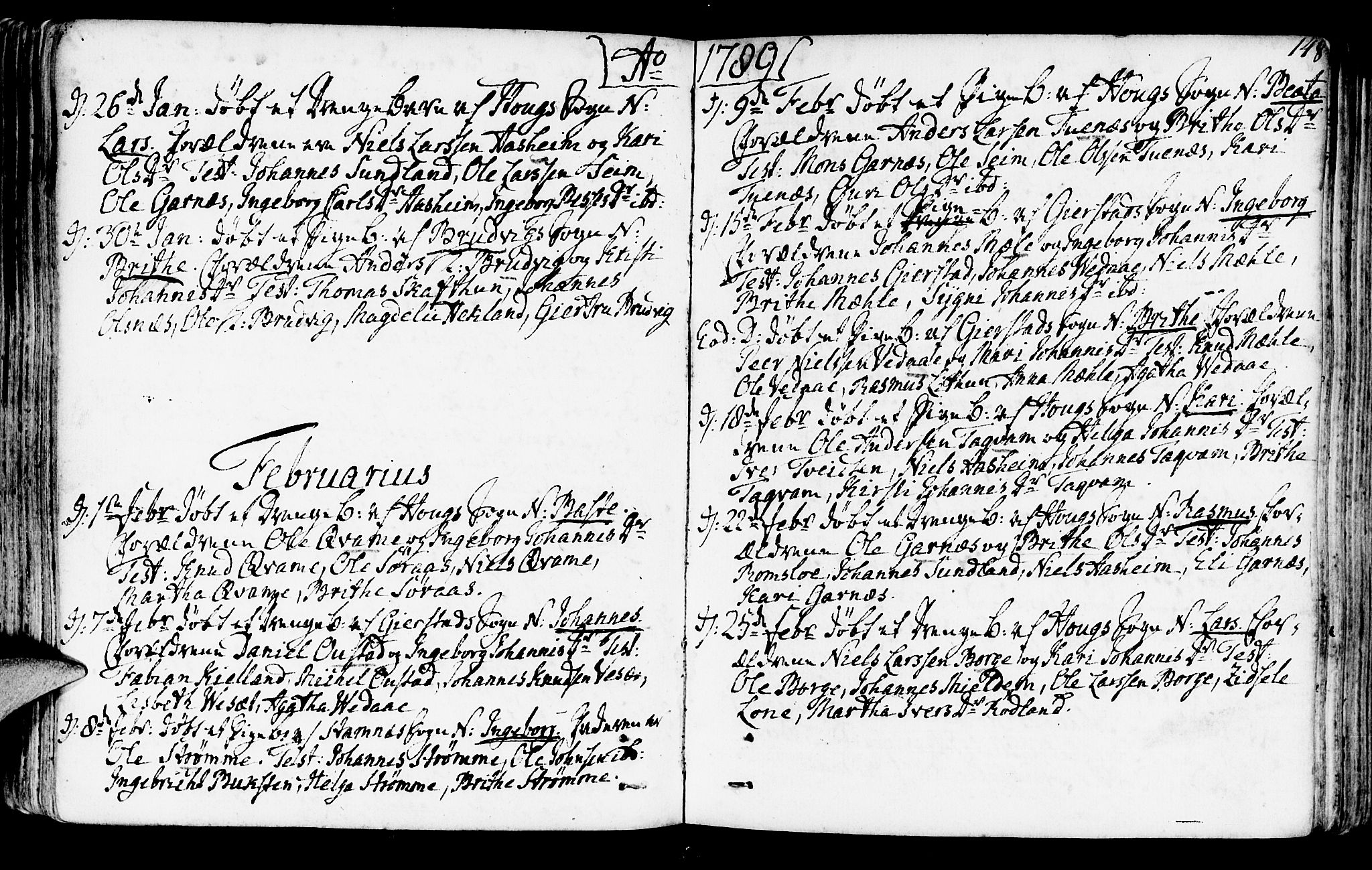 Haus sokneprestembete, AV/SAB-A-75601/H/Haa: Parish register (official) no. A 10, 1782-1796, p. 148