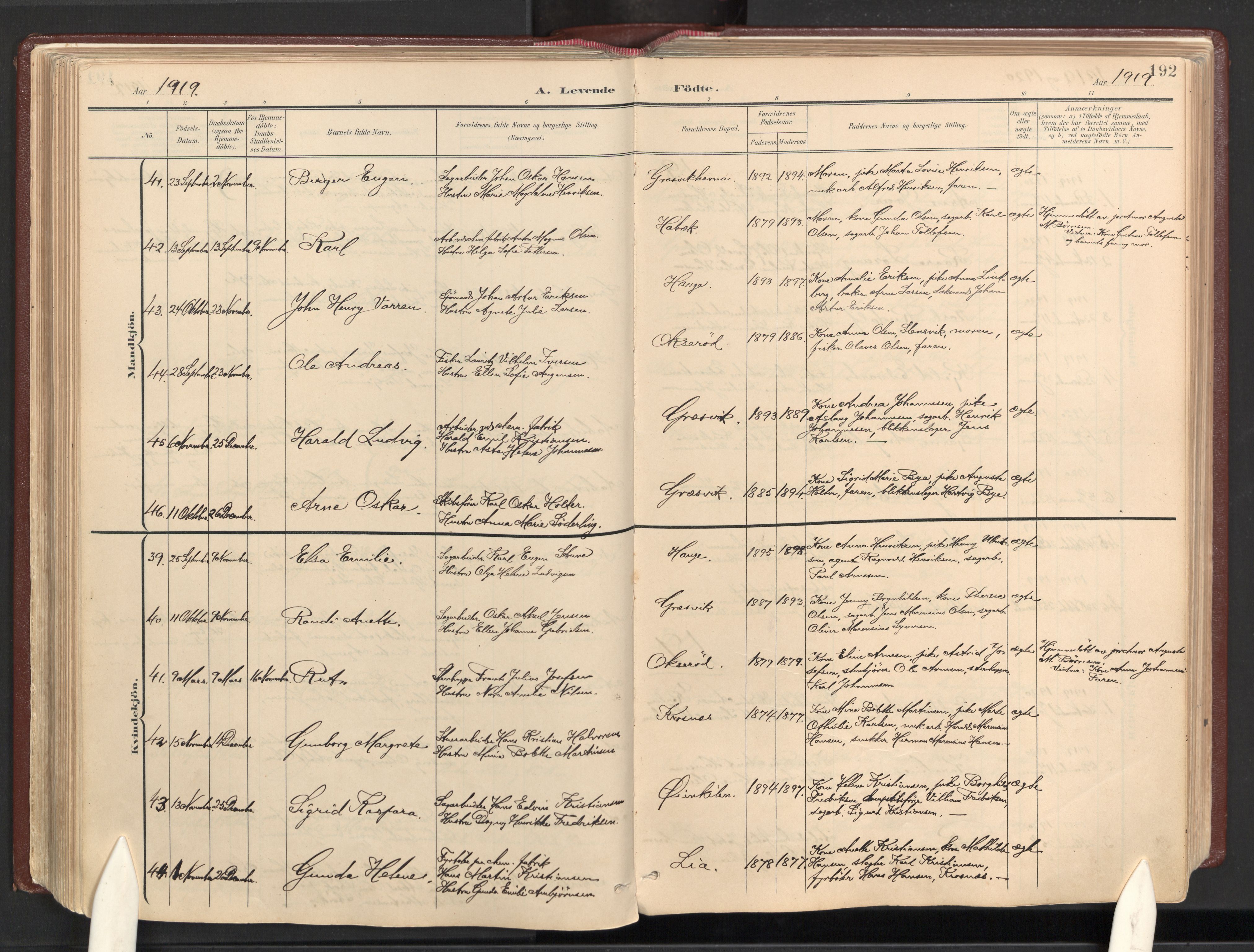 Onsøy prestekontor Kirkebøker, AV/SAO-A-10914/F/Fb/L0001: Parish register (official) no. II 1, 1901-1937, p. 192