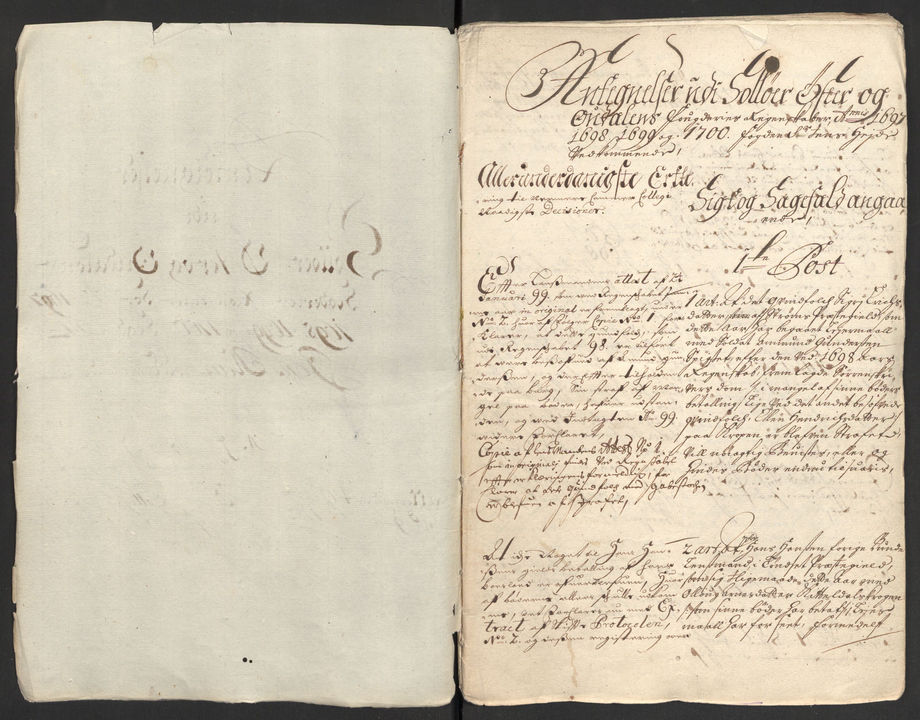 Rentekammeret inntil 1814, Reviderte regnskaper, Fogderegnskap, AV/RA-EA-4092/R13/L0838: Fogderegnskap Solør, Odal og Østerdal, 1700, p. 297