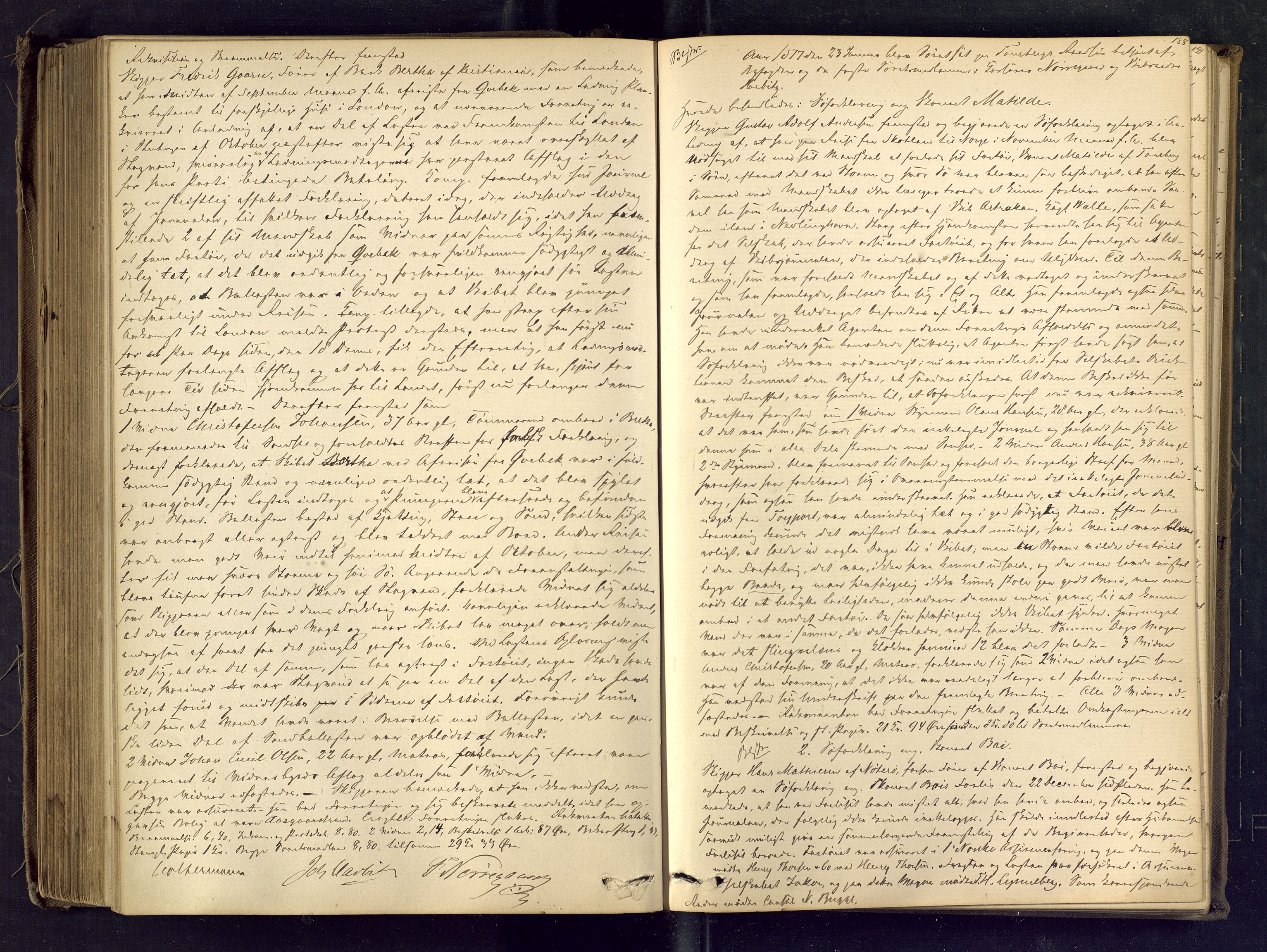Tønsberg byfogd, AV/SAKO-A-224/F/Fb/L0008: Ekstrarettsprotokoll, 1874-1878, p. 187b-188a