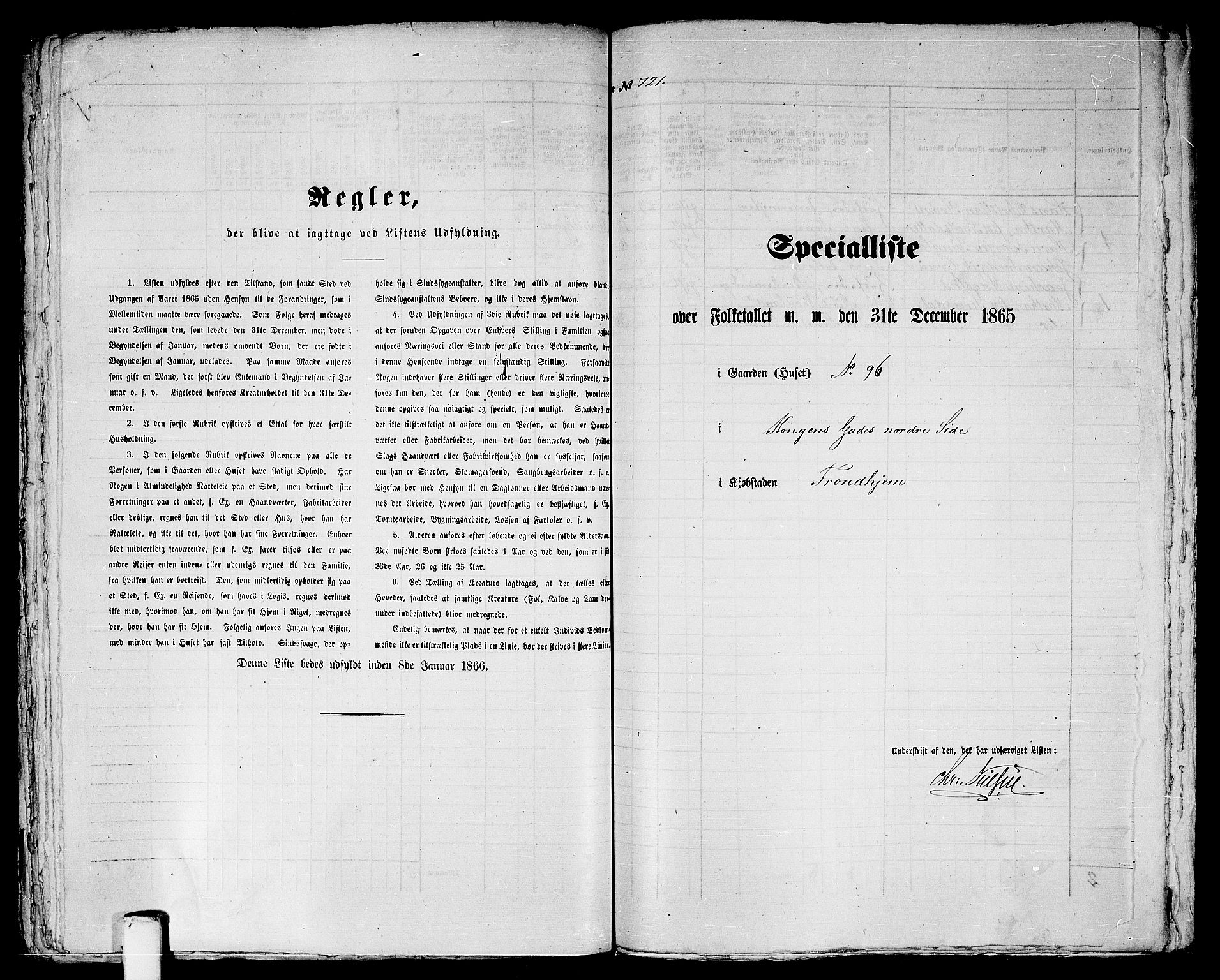 RA, 1865 census for Trondheim, 1865, p. 1491