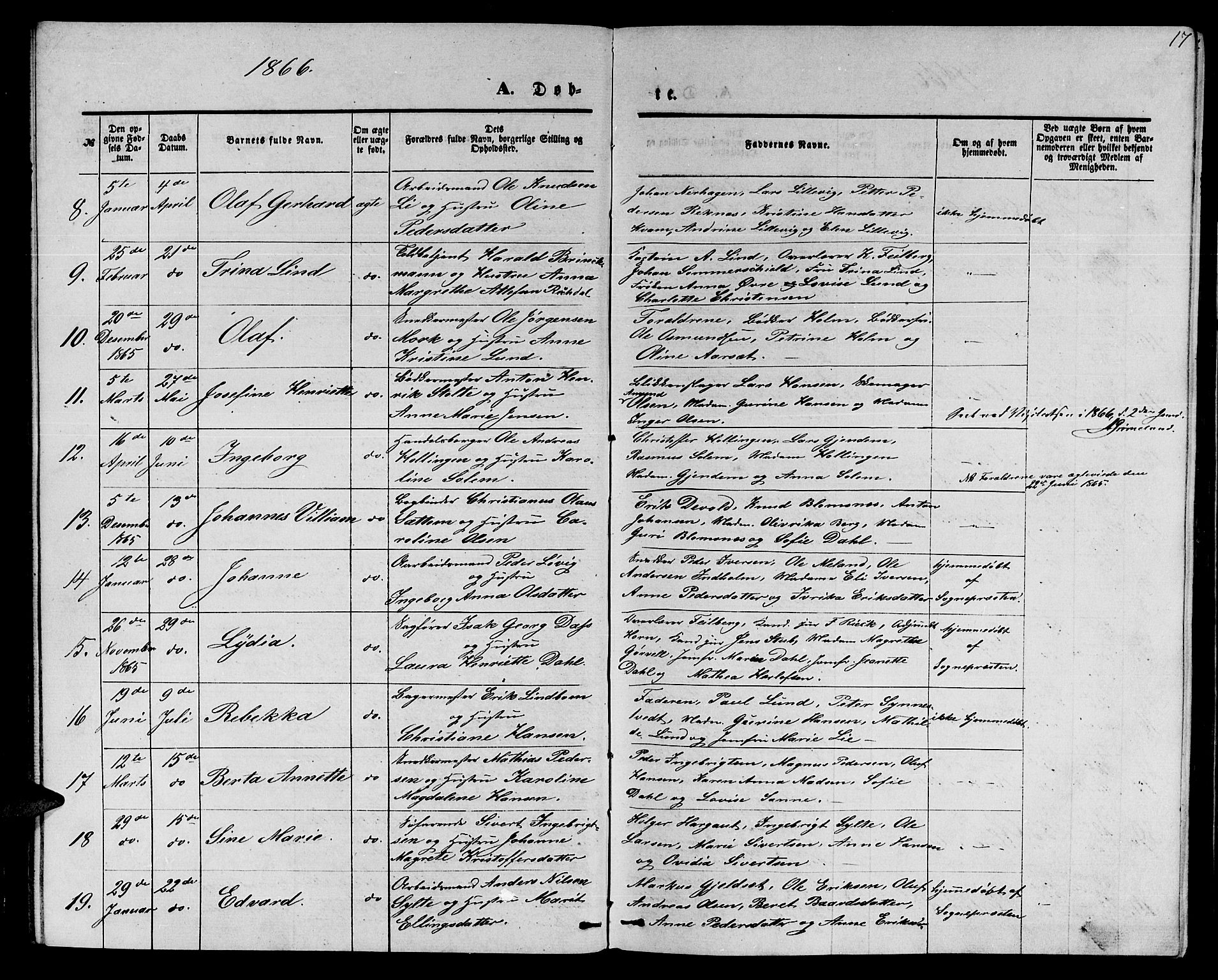 Ministerialprotokoller, klokkerbøker og fødselsregistre - Møre og Romsdal, AV/SAT-A-1454/558/L0701: Parish register (copy) no. 558C02, 1862-1879, p. 17