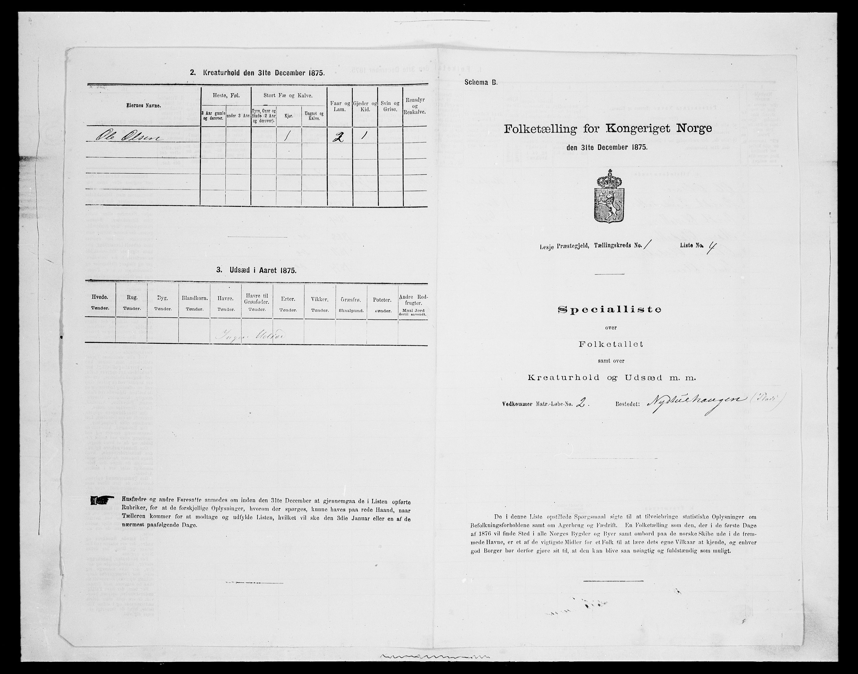 SAH, 1875 census for 0512P Lesja, 1875, p. 90