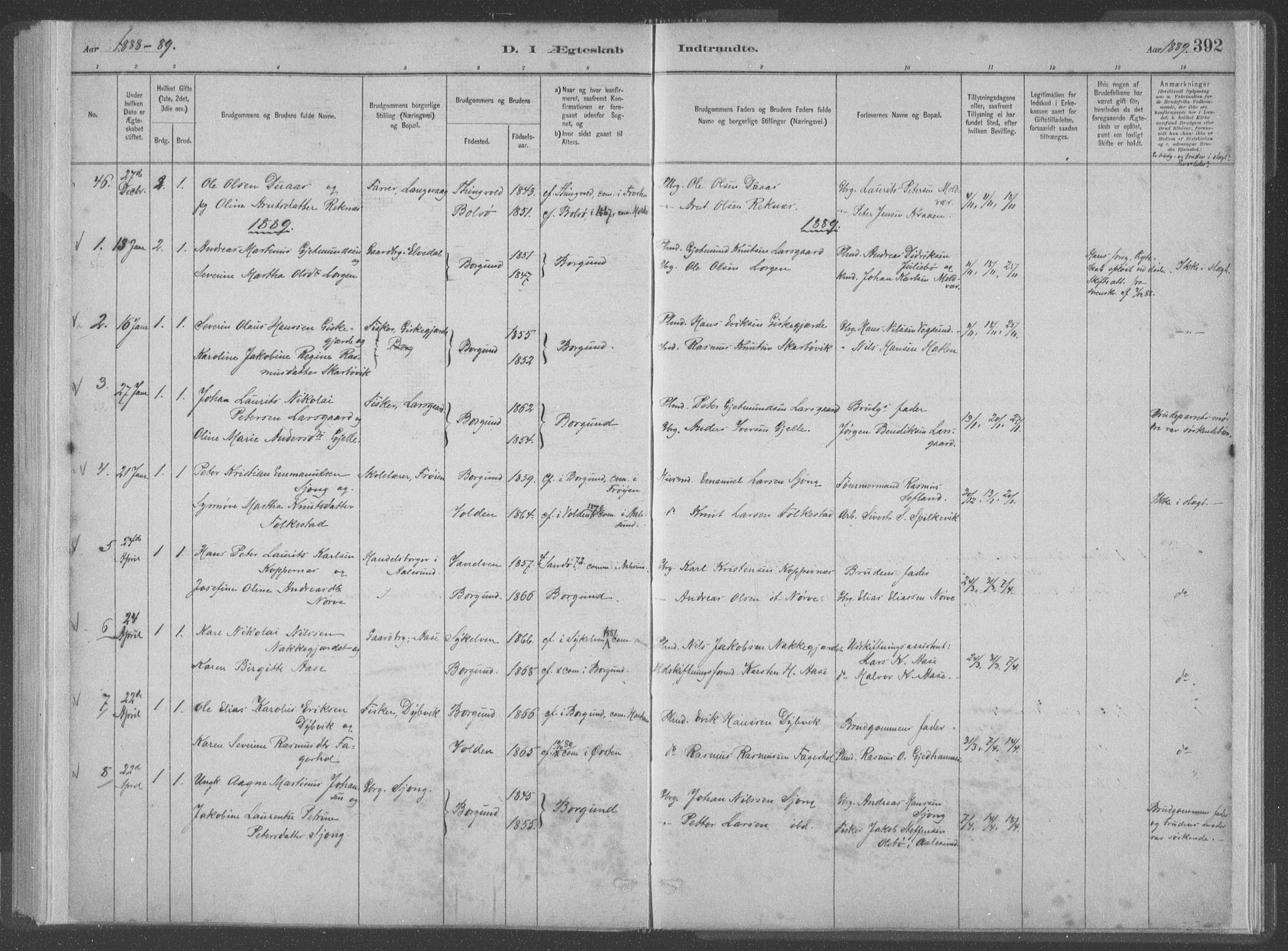 Ministerialprotokoller, klokkerbøker og fødselsregistre - Møre og Romsdal, SAT/A-1454/528/L0402: Parish register (official) no. 528A12II, 1880-1903, p. 392
