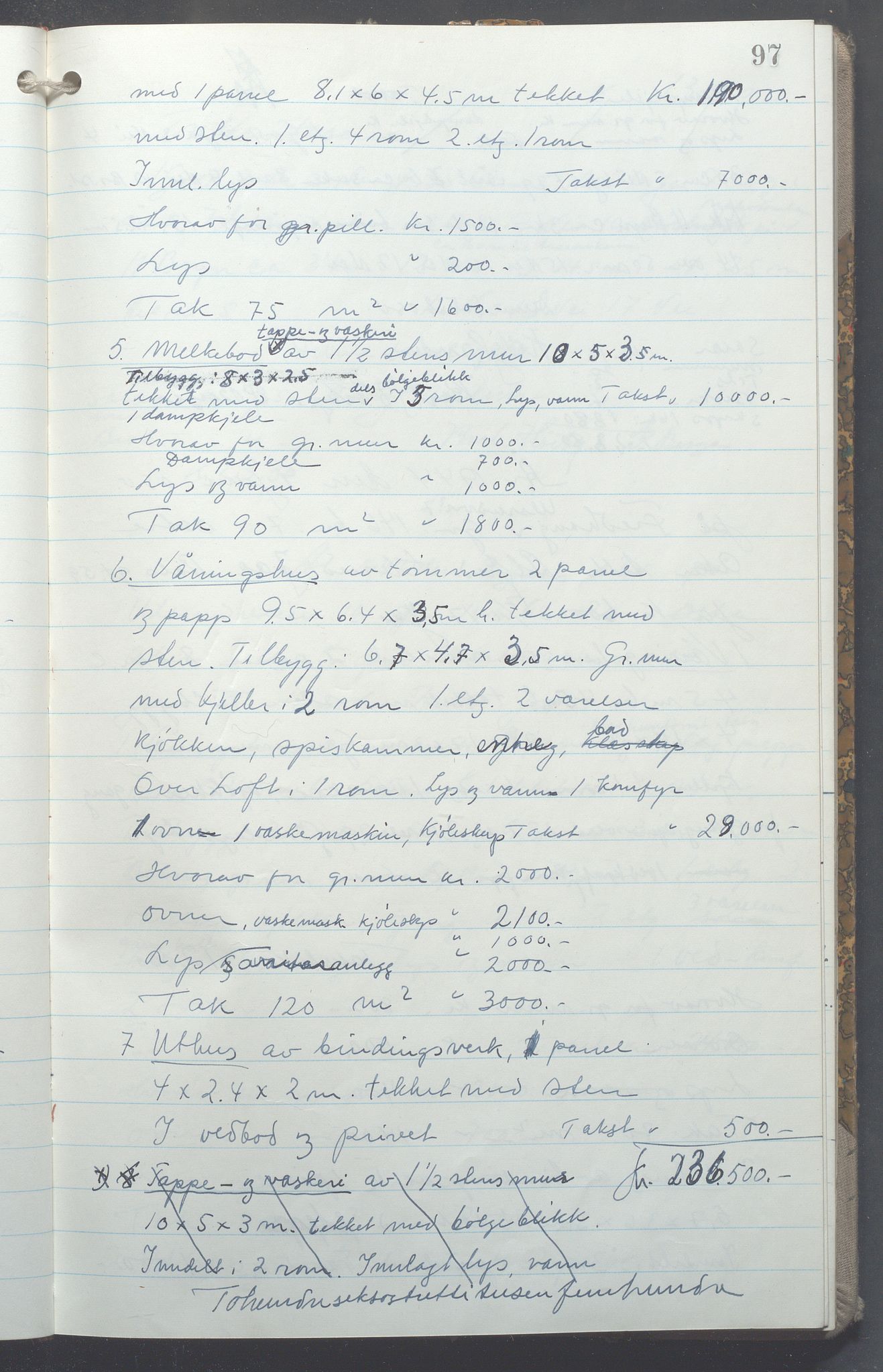Lensmennene i Aker, OBA/A-10133/F/Fc/L0036: Branntakstprotokoll, 1944-1946, p. 97