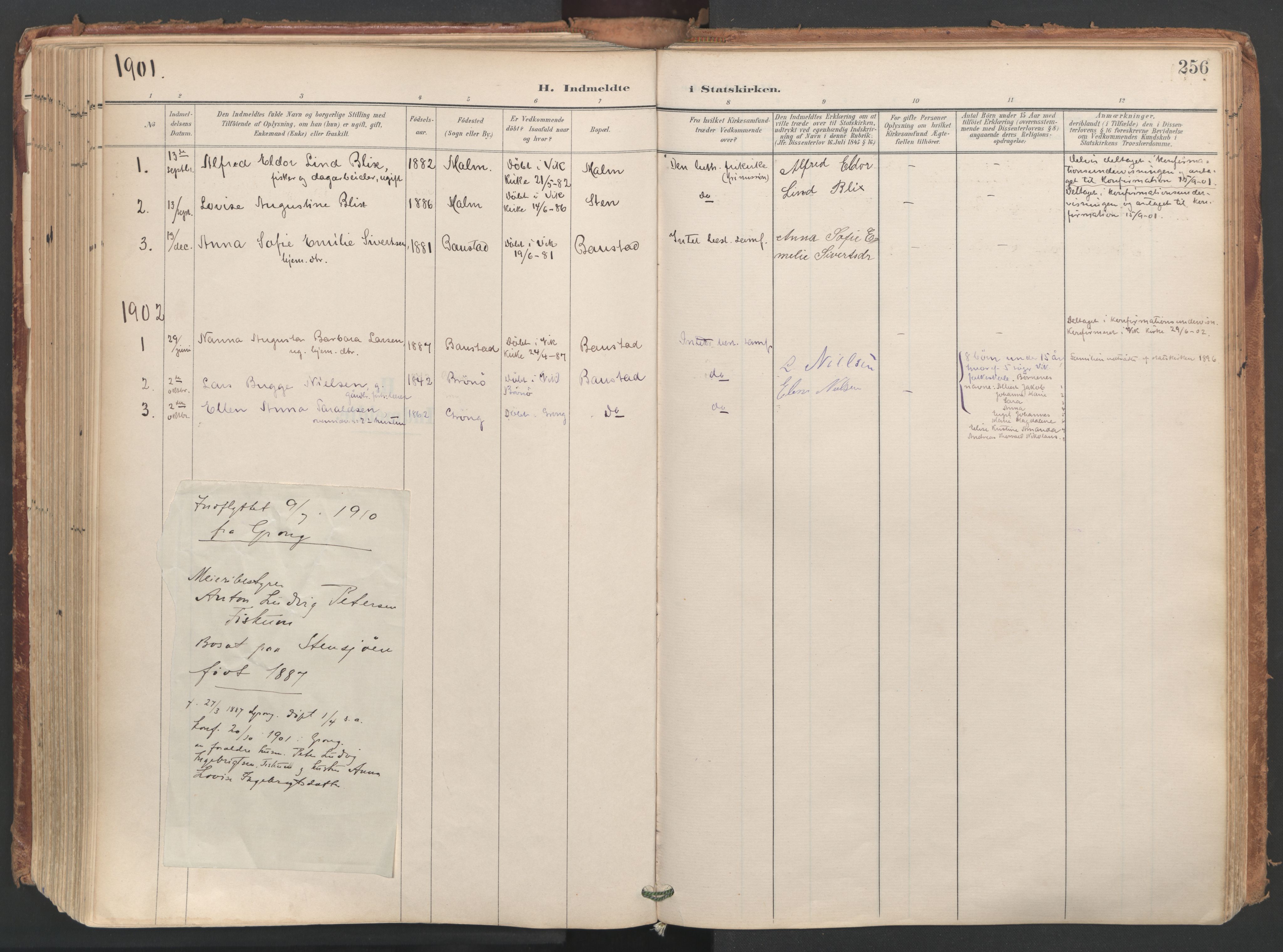 Ministerialprotokoller, klokkerbøker og fødselsregistre - Nordland, AV/SAT-A-1459/812/L0180: Parish register (official) no. 812A09, 1901-1915, p. 256