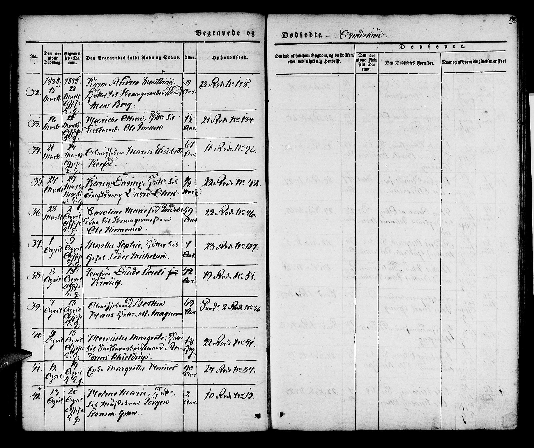 Korskirken sokneprestembete, SAB/A-76101/H/Hab: Parish register (copy) no. E 1, 1837-1851, p. 12