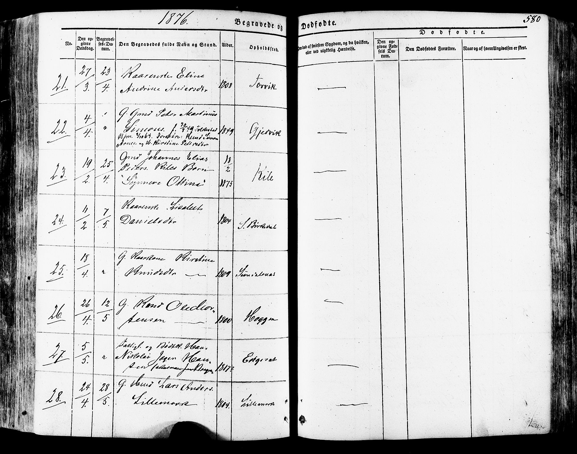 Ministerialprotokoller, klokkerbøker og fødselsregistre - Møre og Romsdal, AV/SAT-A-1454/511/L0140: Parish register (official) no. 511A07, 1851-1878, p. 580