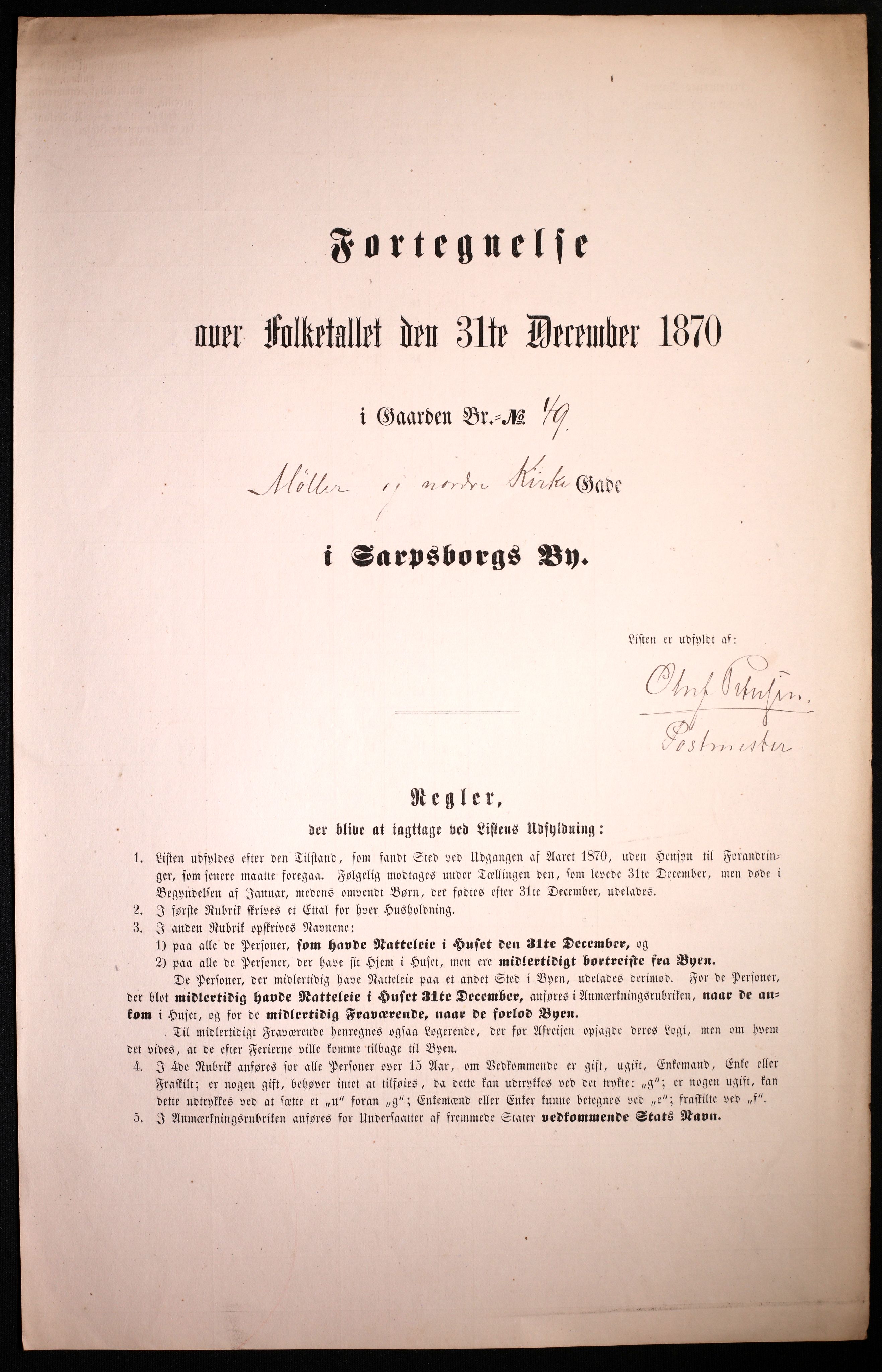 RA, 1870 census for 0102 Sarpsborg, 1870, p. 353