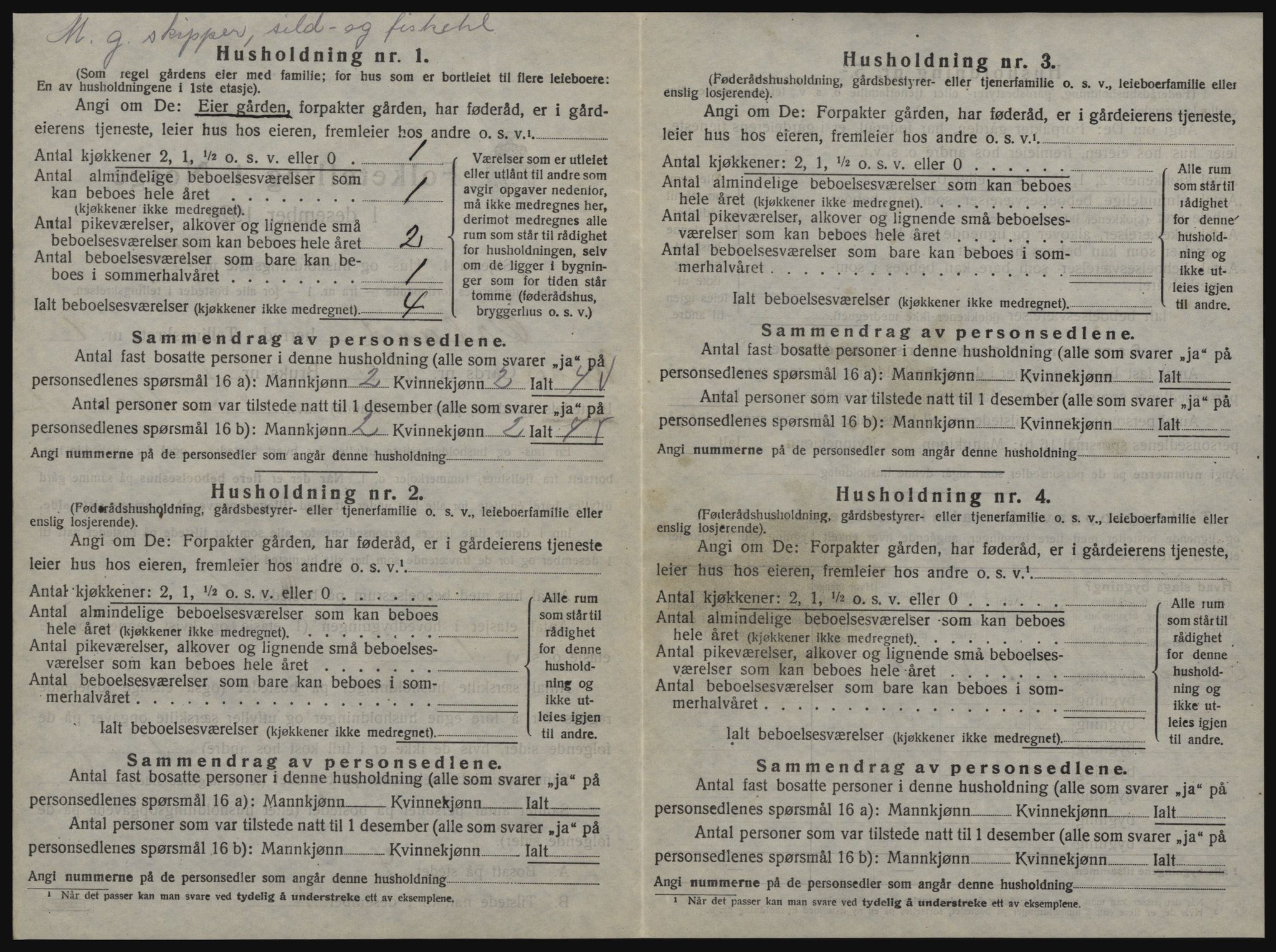 SAT, 1920 census for Ørland, 1920, p. 86