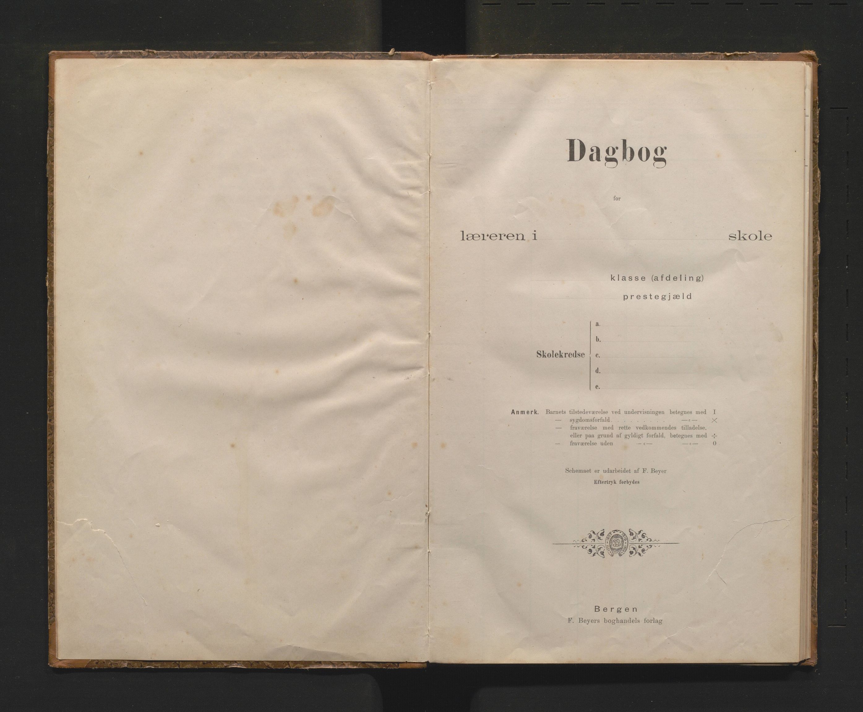 Kvinnherad kommune. Barneskulane, IKAH/1224-231/G/Ga/L0002: Dagbok for Fuglebergbygda og Tråvik krinsar , 1897-1904