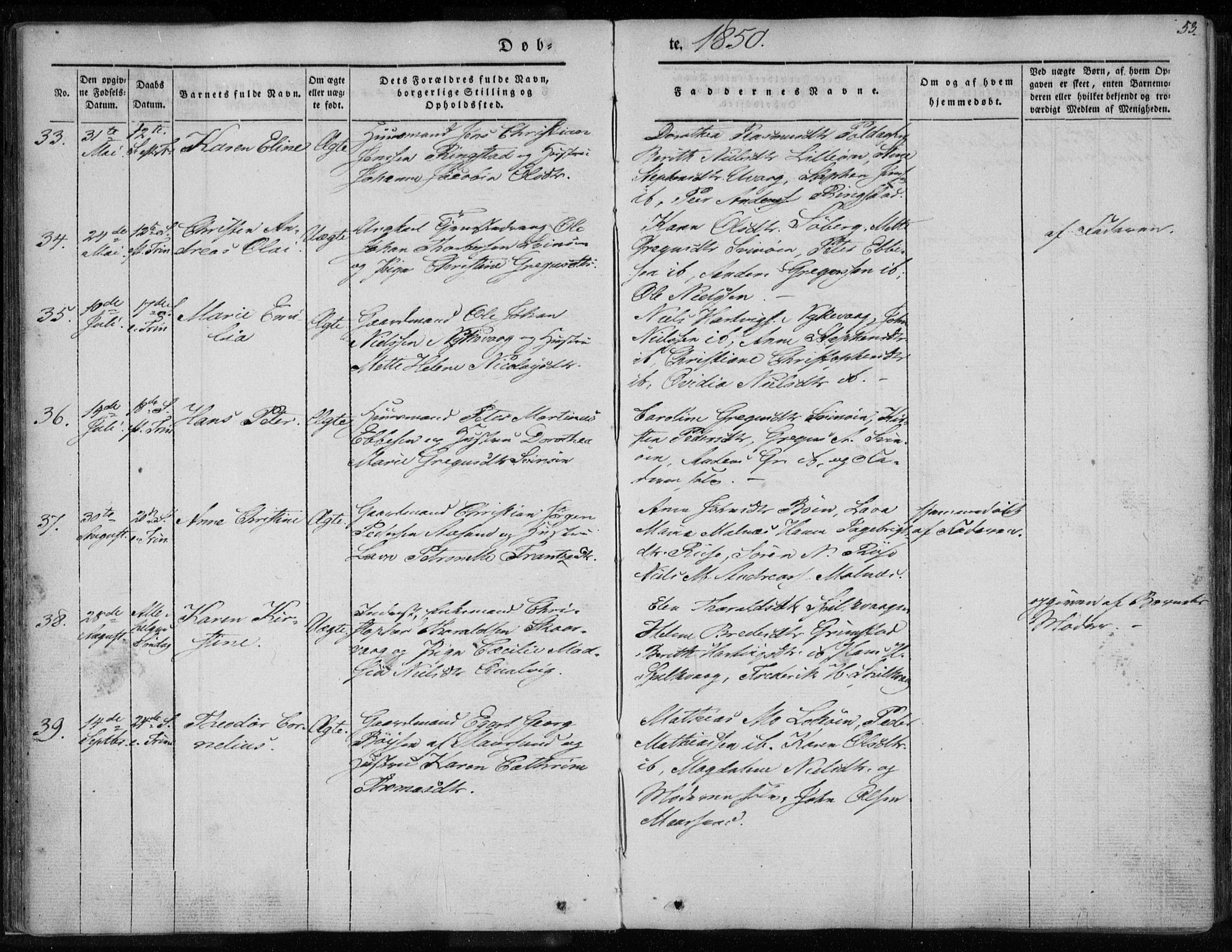 Ministerialprotokoller, klokkerbøker og fødselsregistre - Nordland, AV/SAT-A-1459/891/L1299: Parish register (official) no. 891A04, 1841-1856, p. 53