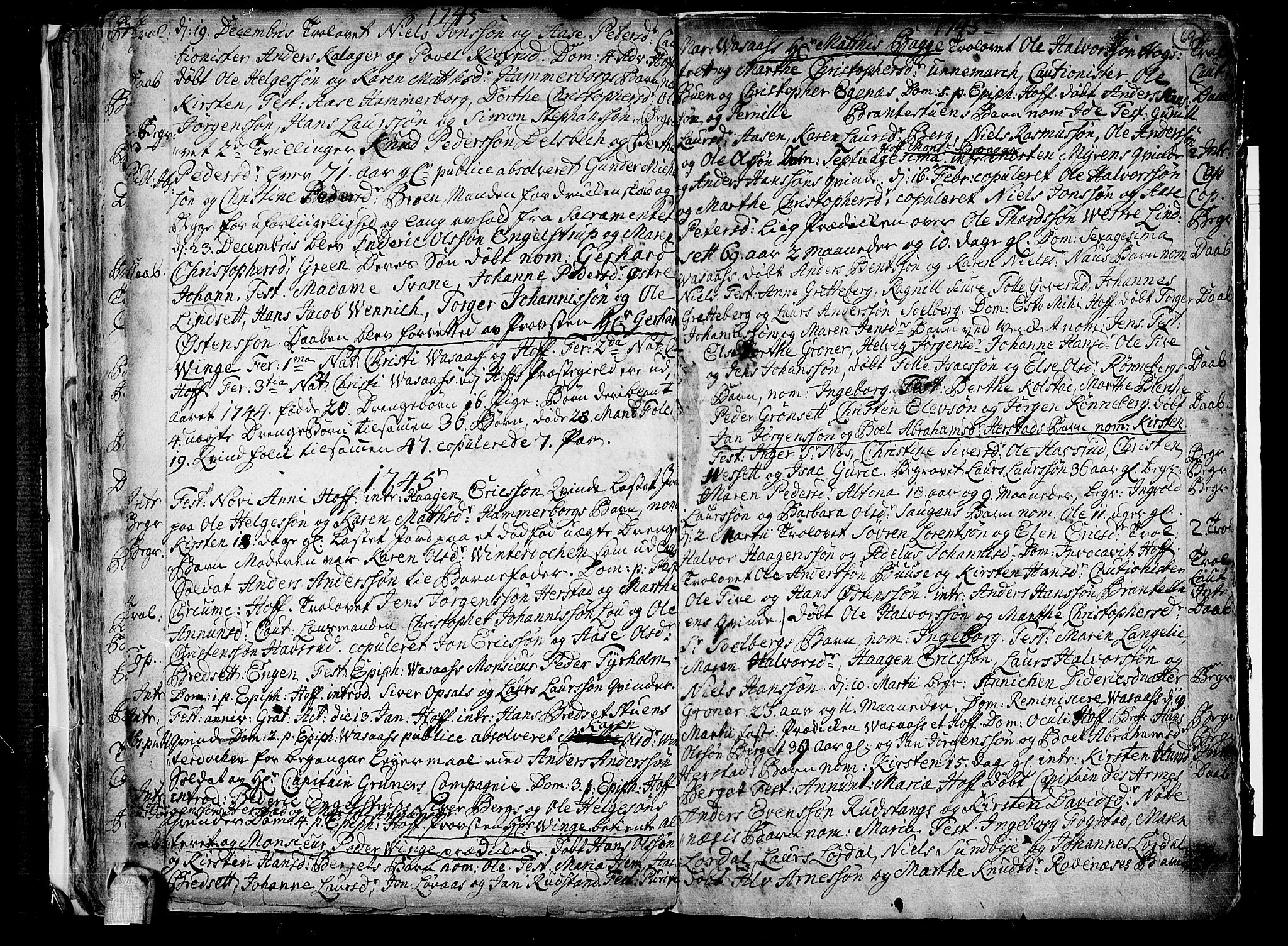 Hof kirkebøker, AV/SAKO-A-64/F/Fa/L0001: Parish register (official) no. I 1, 1704-1745, p. 69