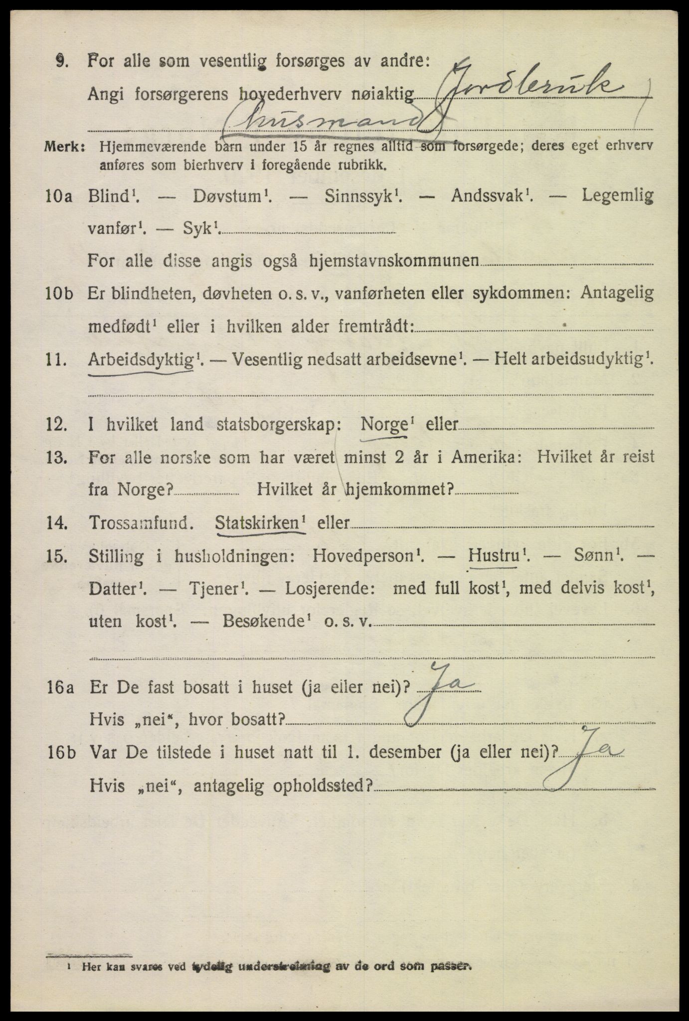 SAH, 1920 census for Fåberg, 1920, p. 12717