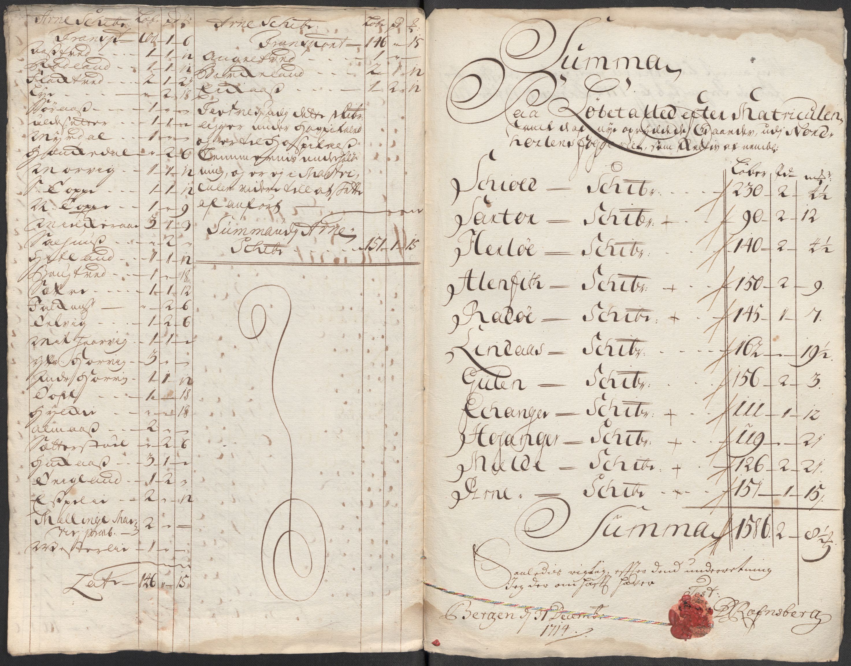 Rentekammeret inntil 1814, Reviderte regnskaper, Fogderegnskap, AV/RA-EA-4092/R51/L3197: Fogderegnskap Nordhordland og Voss, 1714, p. 41