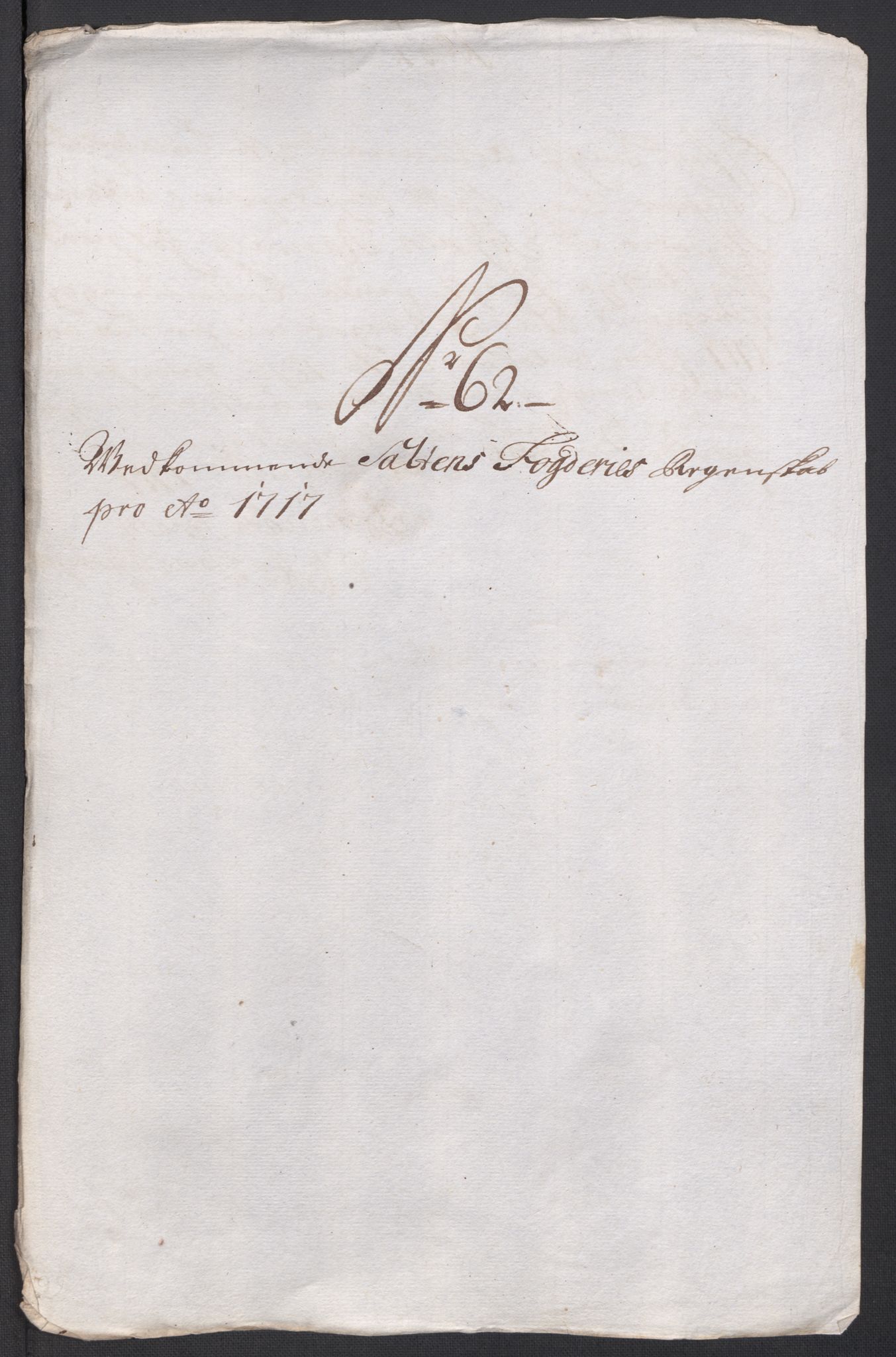 Rentekammeret inntil 1814, Reviderte regnskaper, Fogderegnskap, AV/RA-EA-4092/R66/L4587: Fogderegnskap Salten, 1717, p. 342