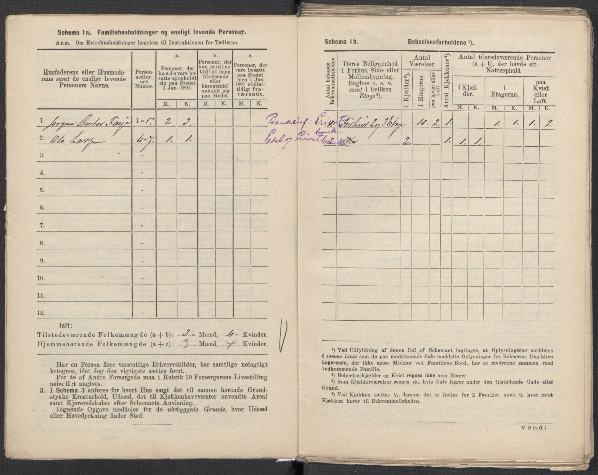 RA, 1891 Census for 1301 Bergen, 1891, p. 1016