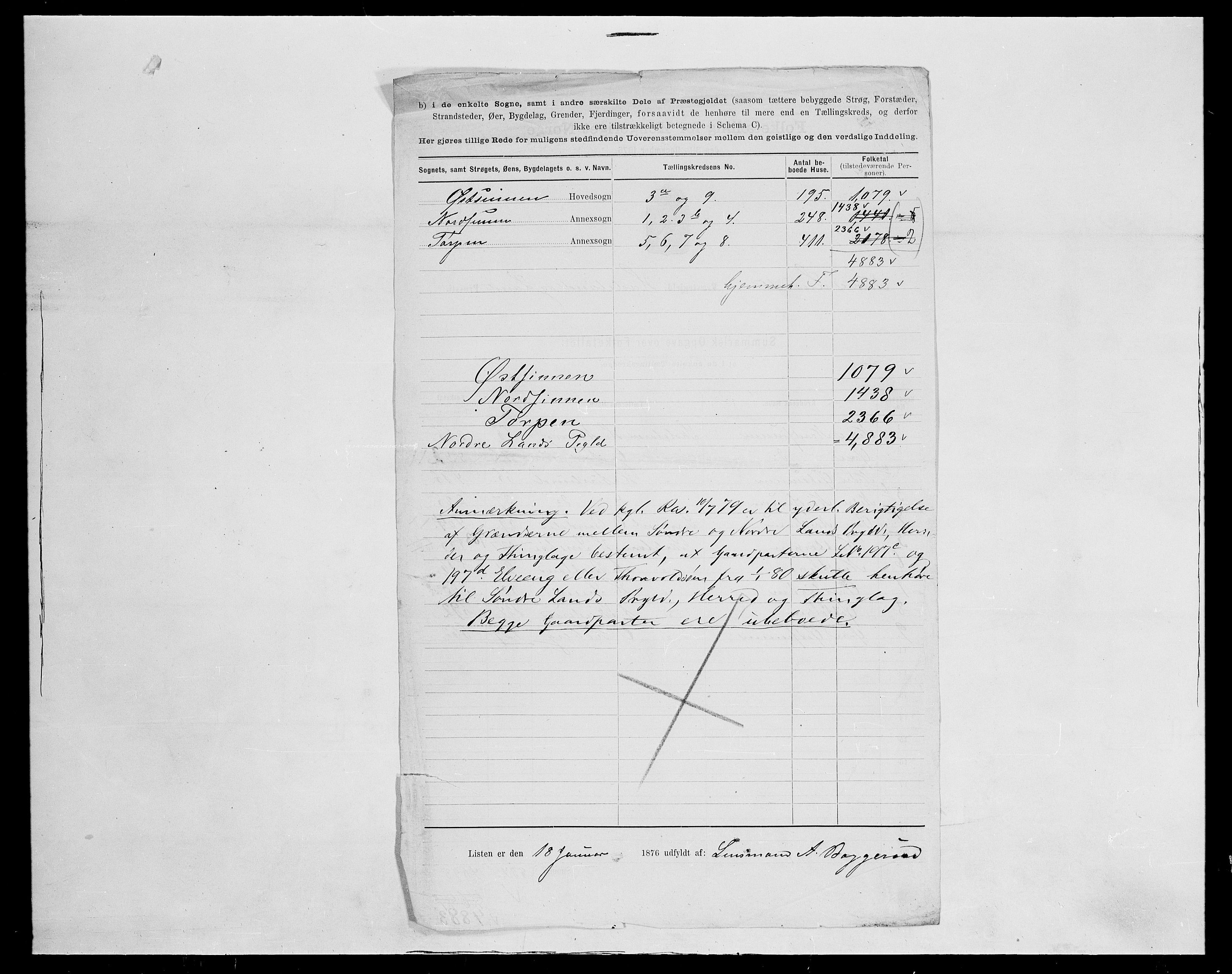 SAH, 1875 census for 0538P Nordre Land, 1875, p. 13