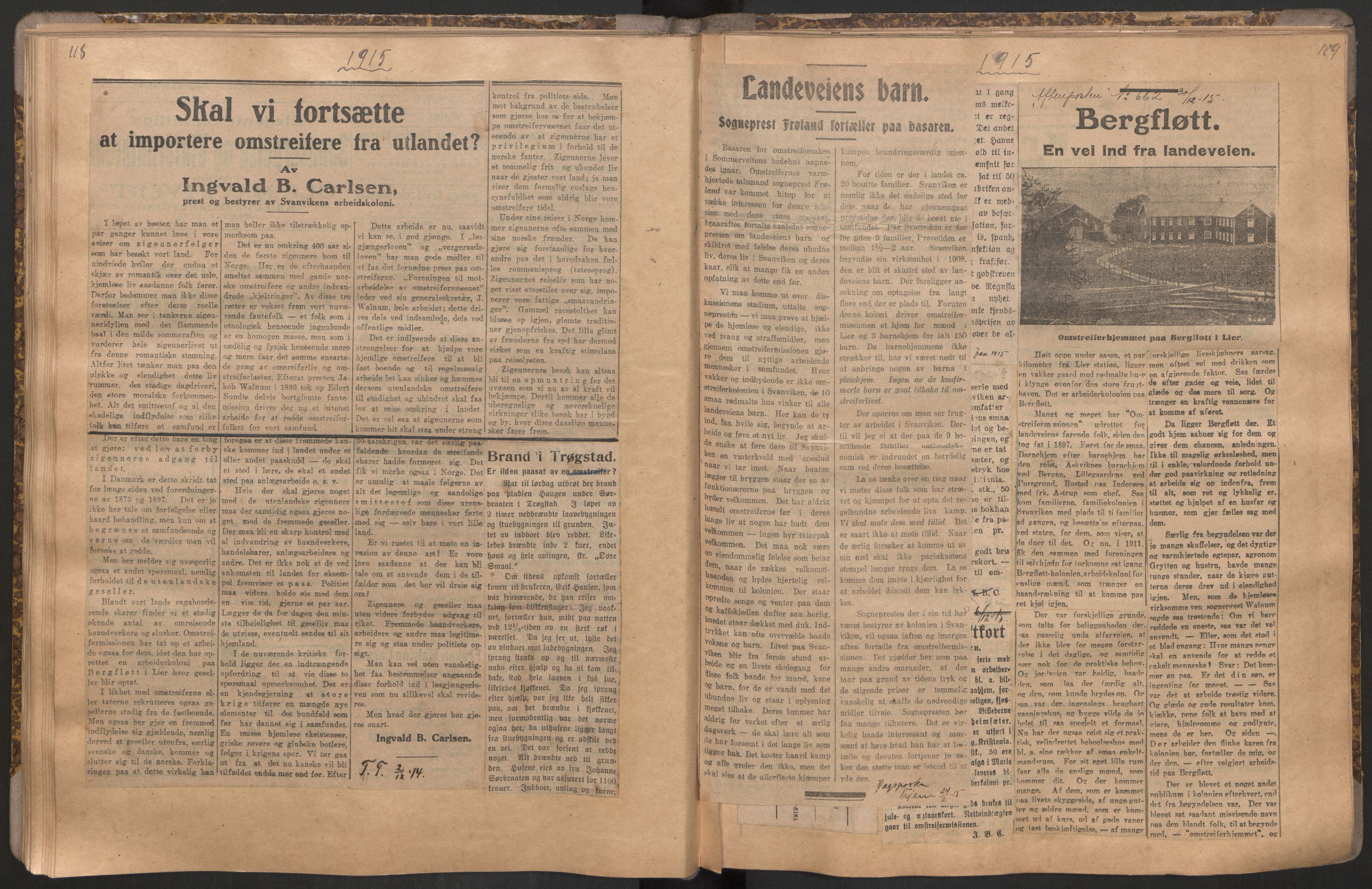 Norsk Misjon Blant Hjemløse, RA/PA-0793/F/Fv/L0534: Utklipp, 1897-1919, p. 118-119