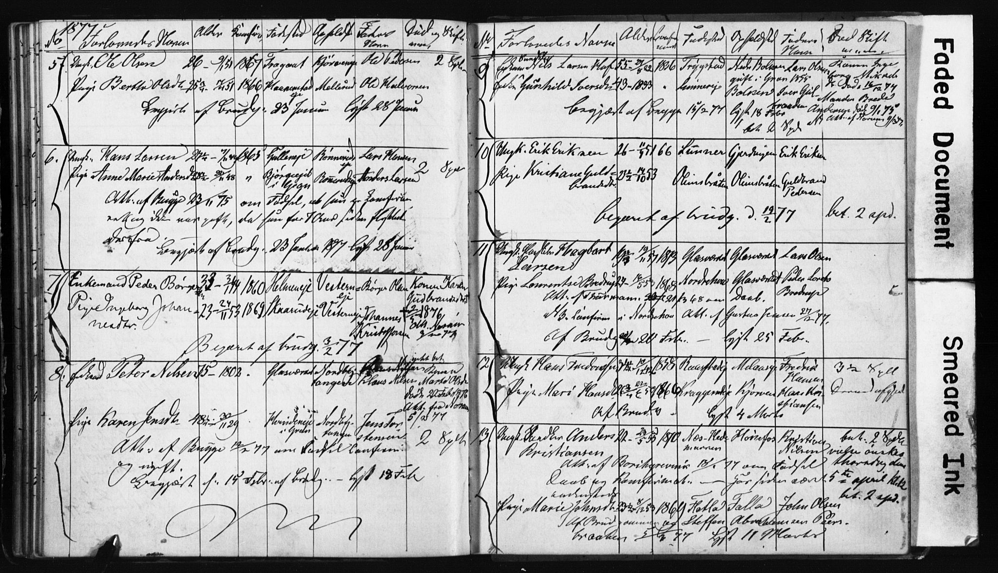 Jevnaker prestekontor, AV/SAH-PREST-116/I/Ie: Banns register no. 2, 1867-1897