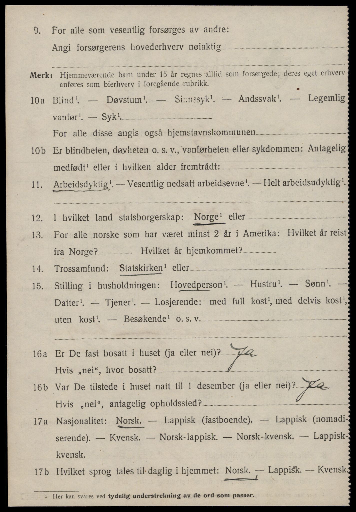 SAT, 1920 census for Meldal, 1920, p. 2406