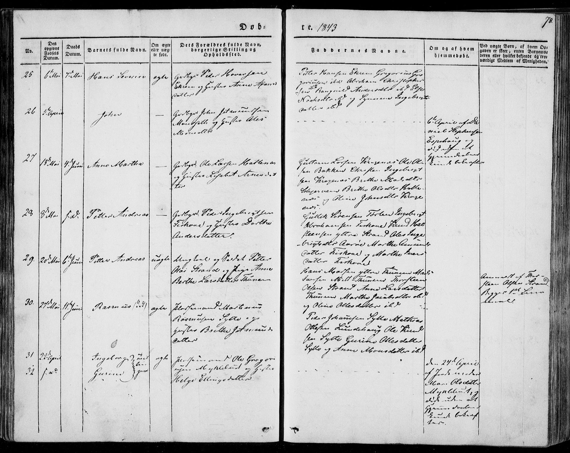 Ministerialprotokoller, klokkerbøker og fødselsregistre - Møre og Romsdal, AV/SAT-A-1454/501/L0005: Parish register (official) no. 501A05, 1831-1844, p. 78