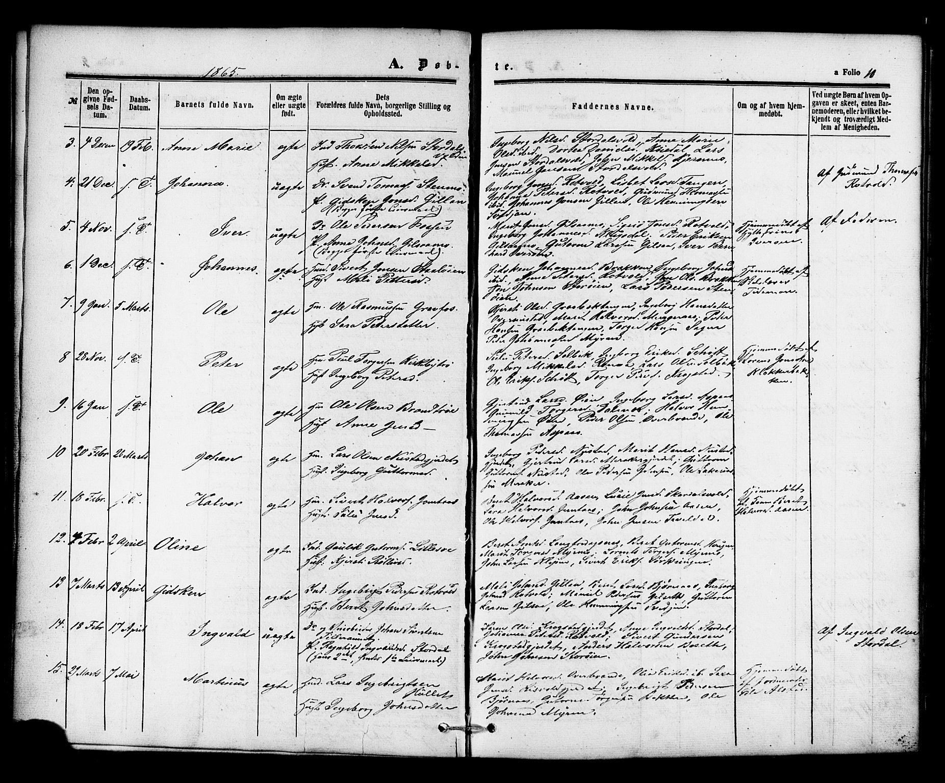 Ministerialprotokoller, klokkerbøker og fødselsregistre - Nord-Trøndelag, AV/SAT-A-1458/706/L0041: Parish register (official) no. 706A02, 1862-1877, p. 10