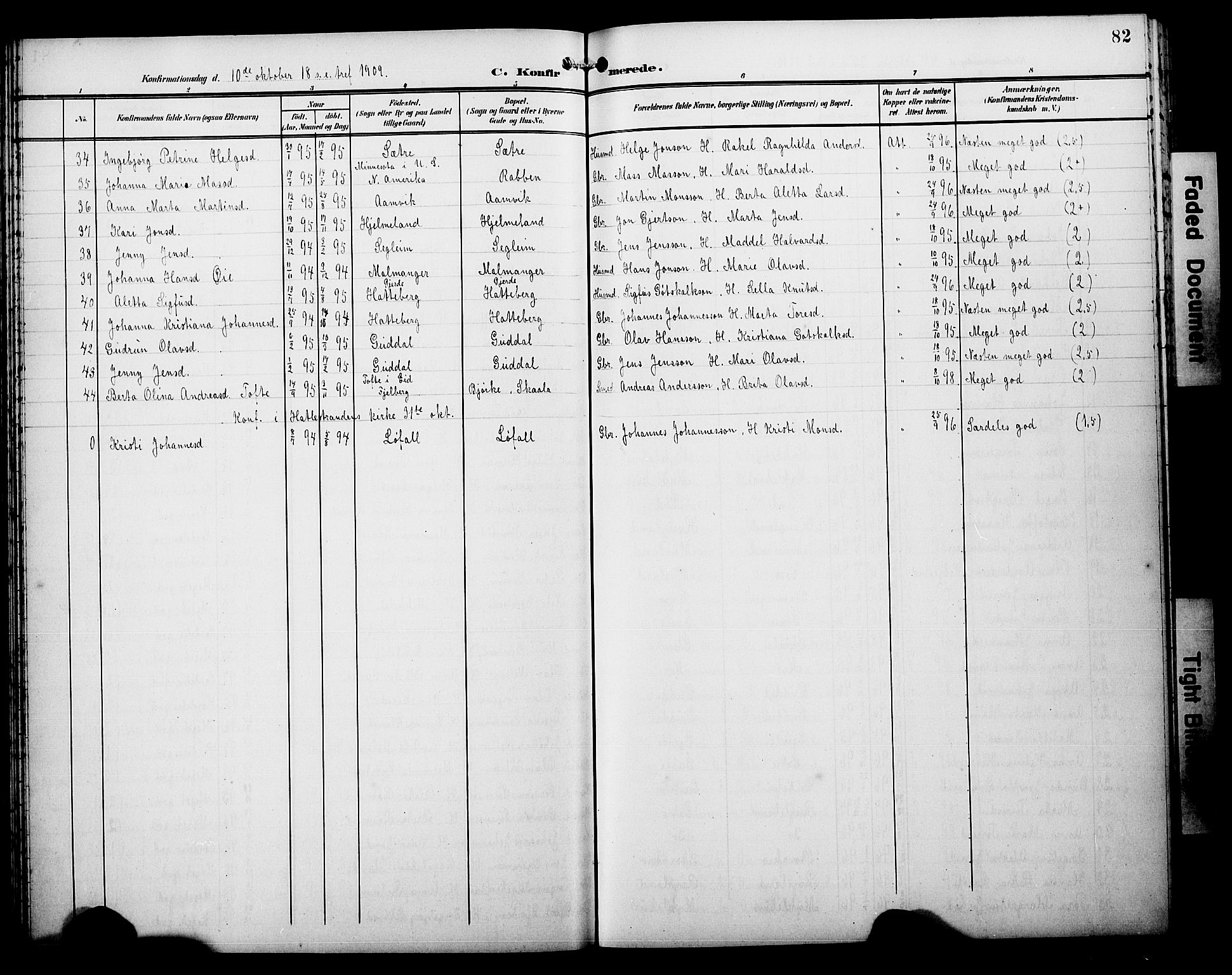Kvinnherad sokneprestembete, AV/SAB-A-76401/H/Hab: Parish register (copy) no. A 2A, 1901-1911, p. 82